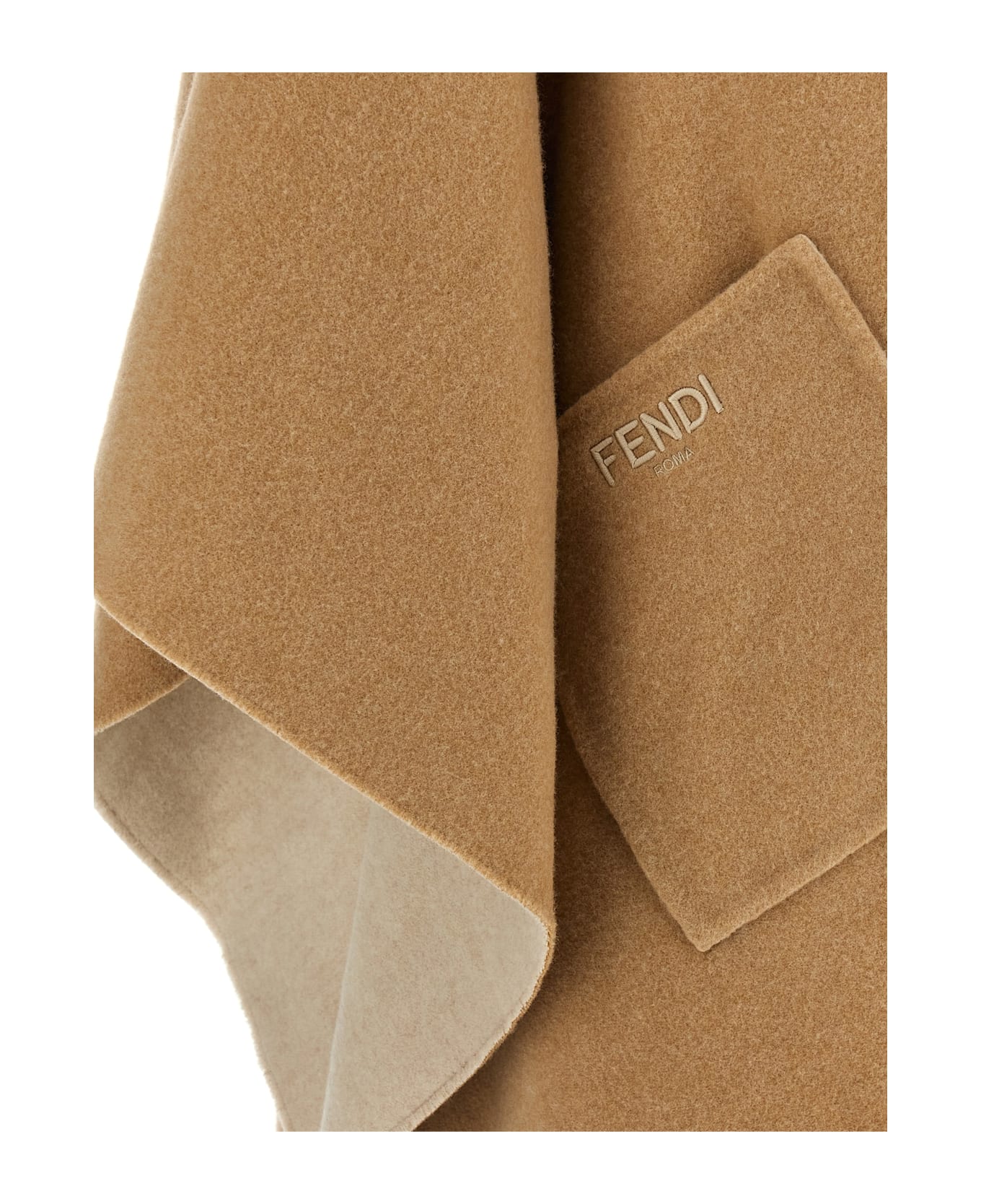 Fendi 'wo/ws' Poncho - Beige