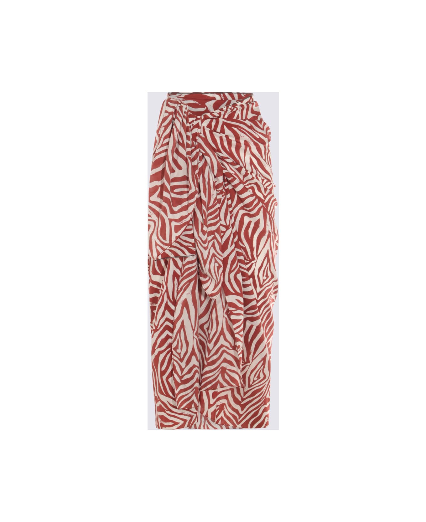 【送料&関税込】Brunello Cucinelli Red And White Midi Skirt Brunello Cucinelli Red And White Midi Skirt | italist