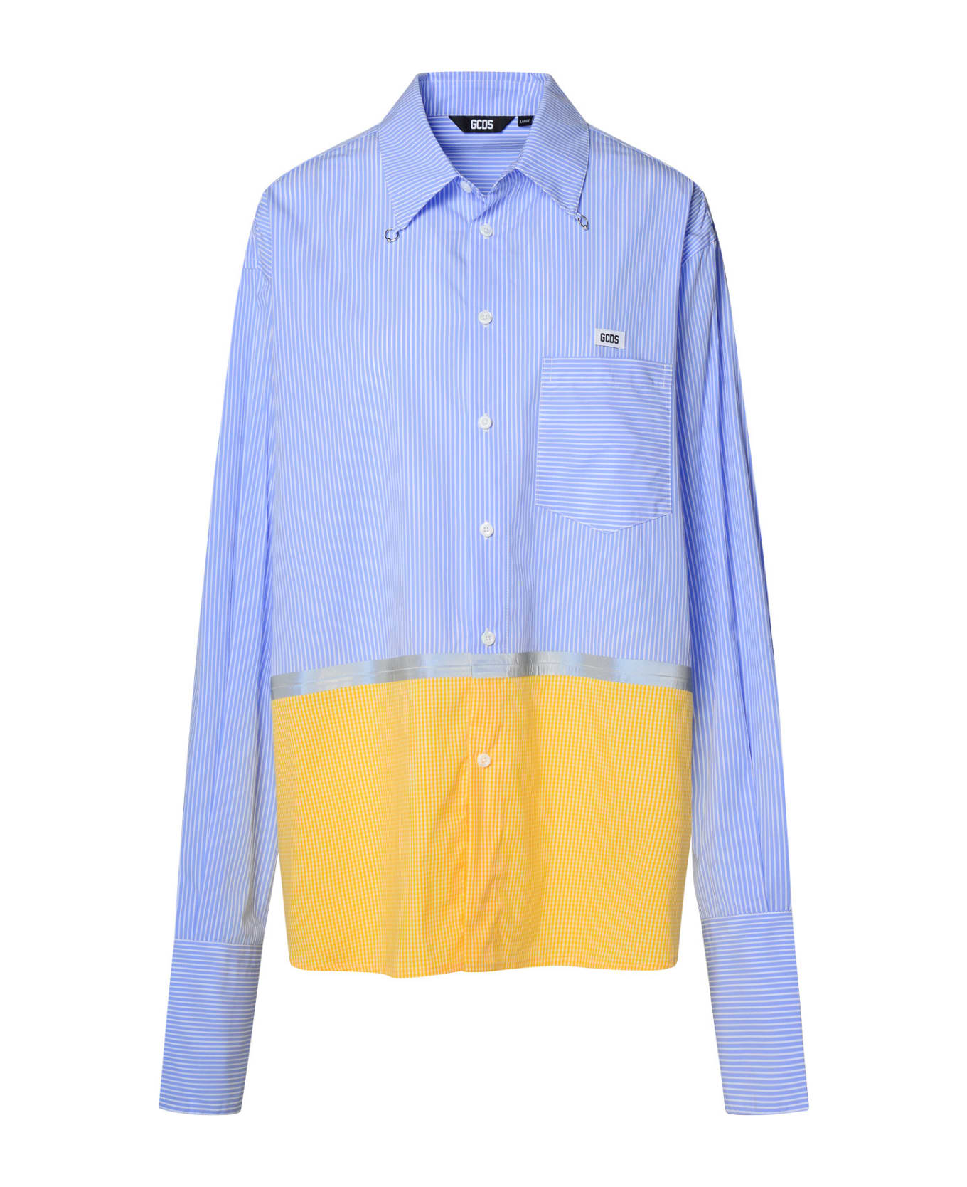 GCDS Multicolor Cotton Blend Shirt - Light Blue シャツ