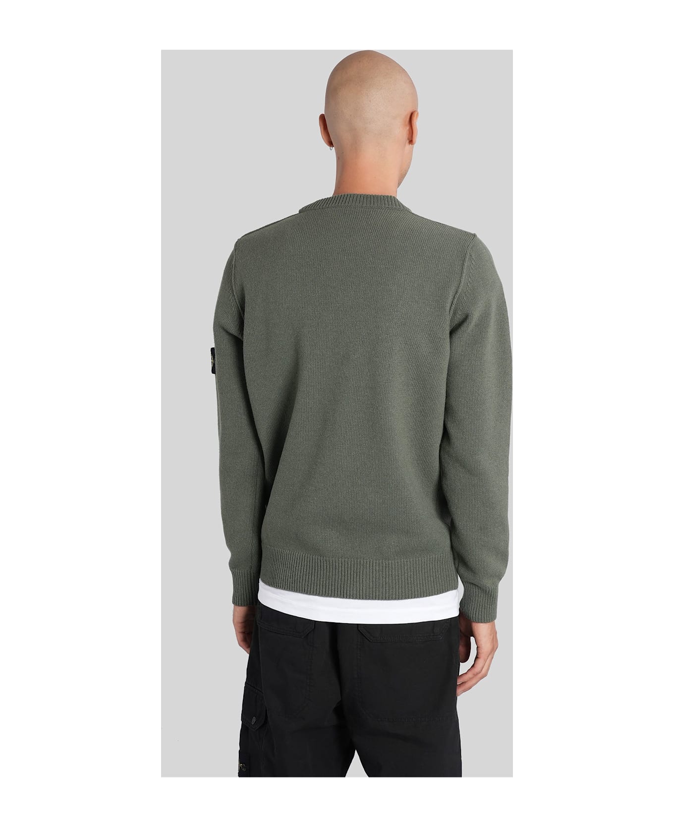 Stone Island Knitwear In Green Wool - MILITARY GREEN