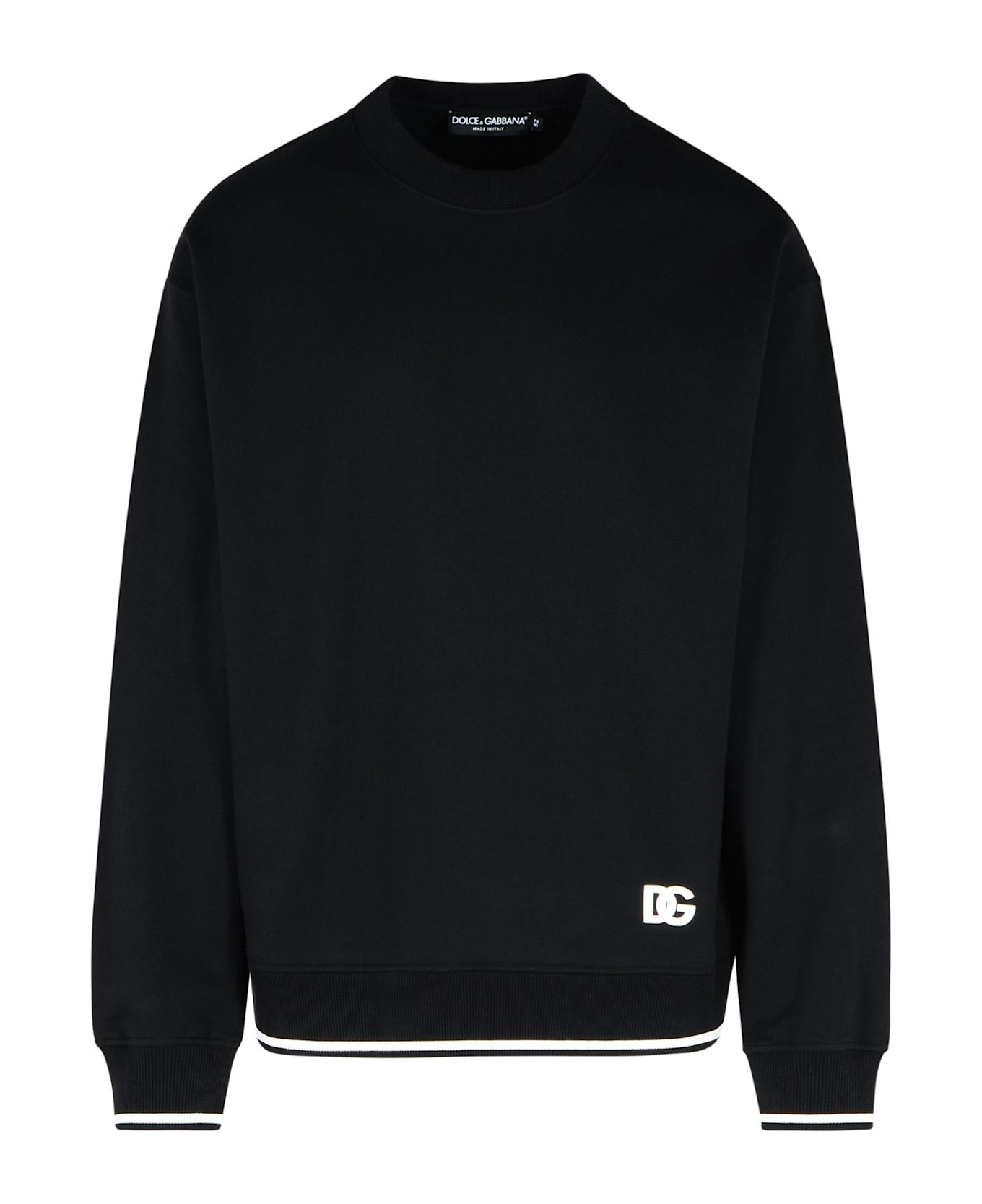 Dolce 
Gabbana Black Cotton Sweatshirt - Black