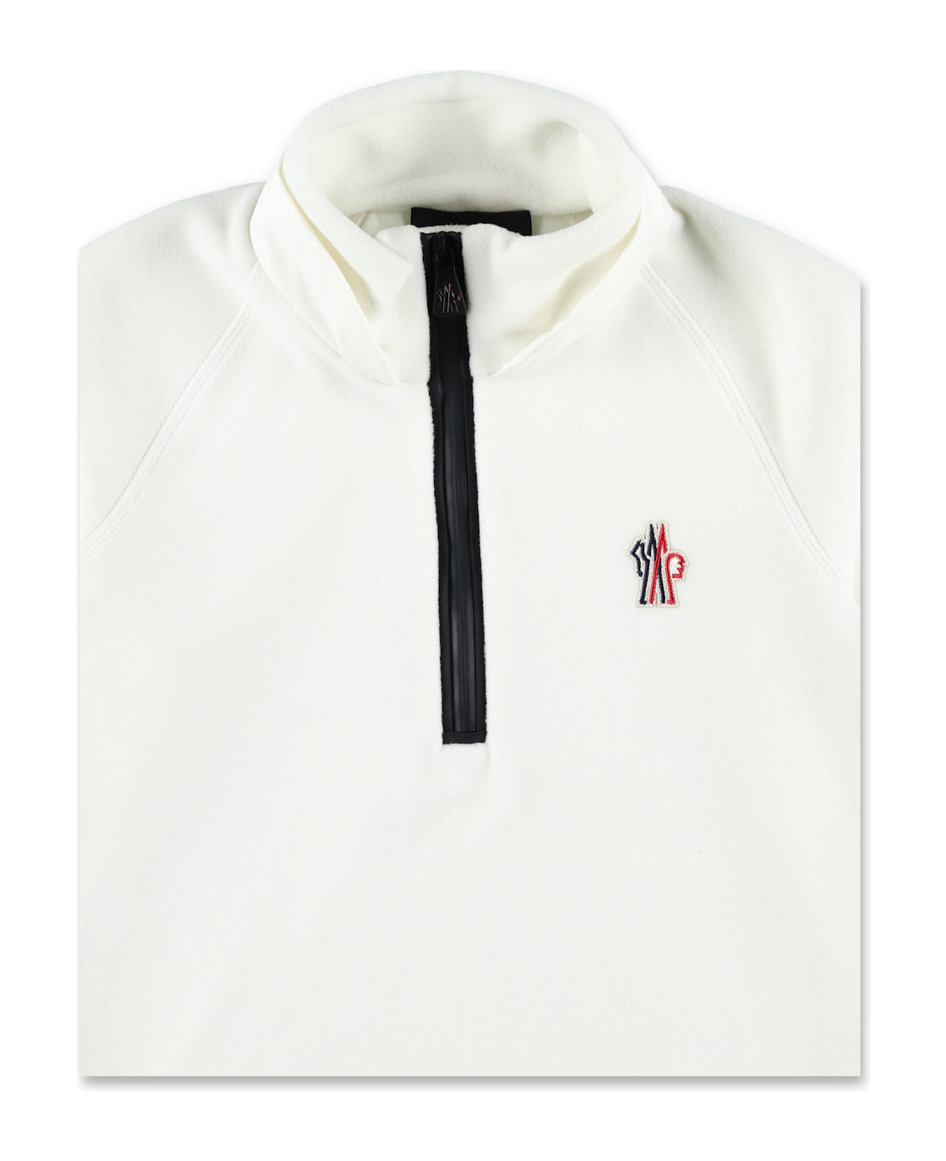 Moncler Grenoble Kid - Fleece Zip-up Sweatshirt - WHITE