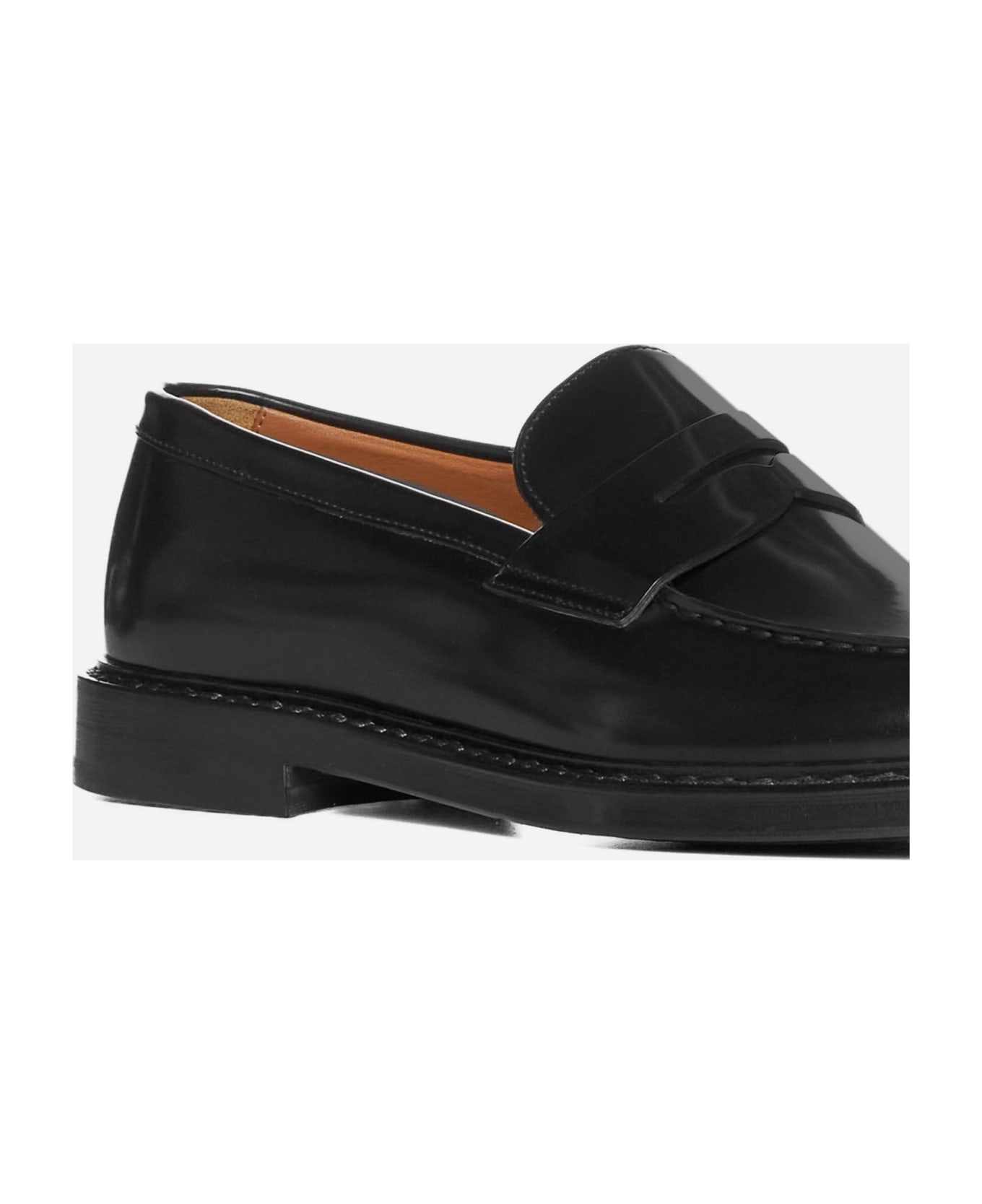 Doucal's Leather Penny Loafers - Black