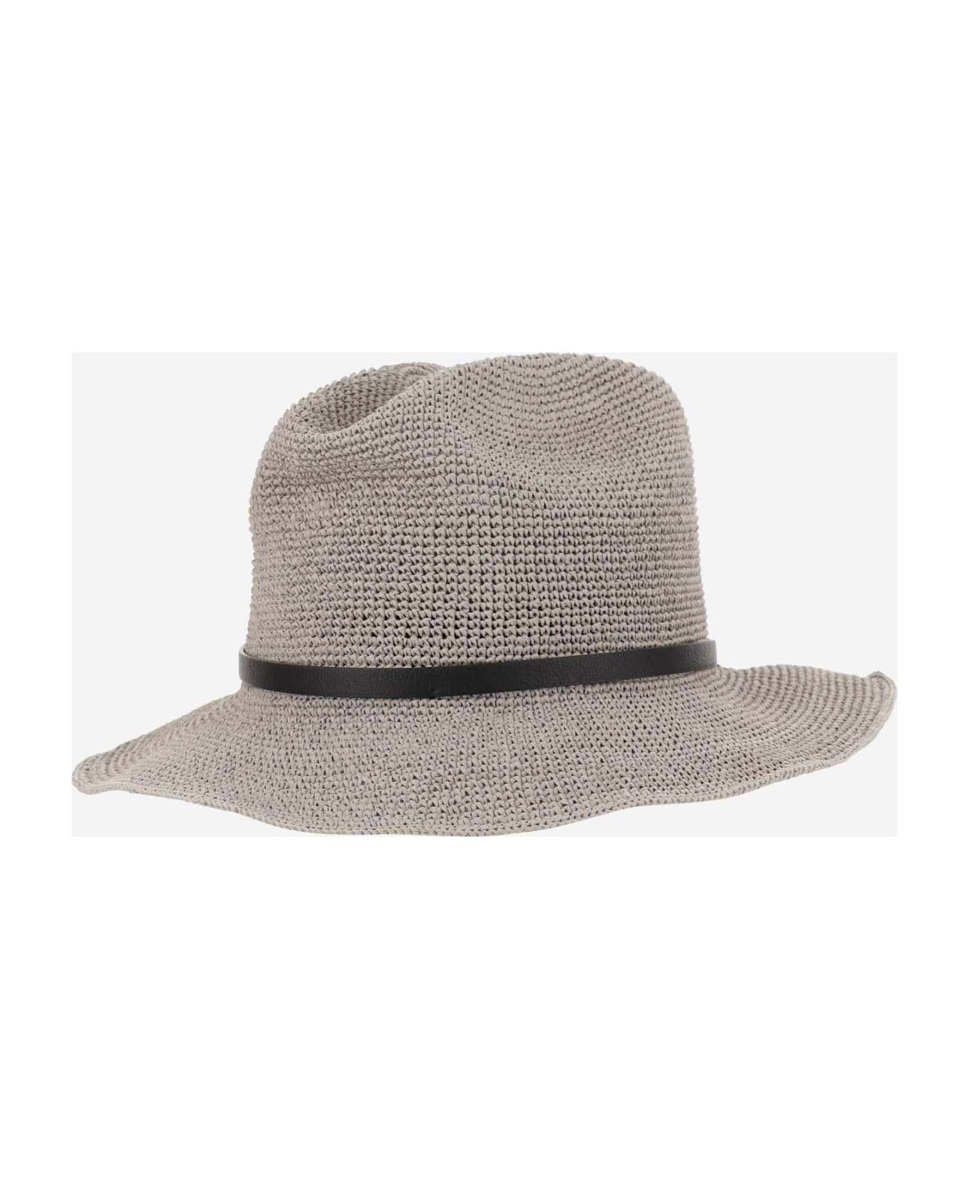 Filippo Catarzi Paper Hat With Logo - Grey