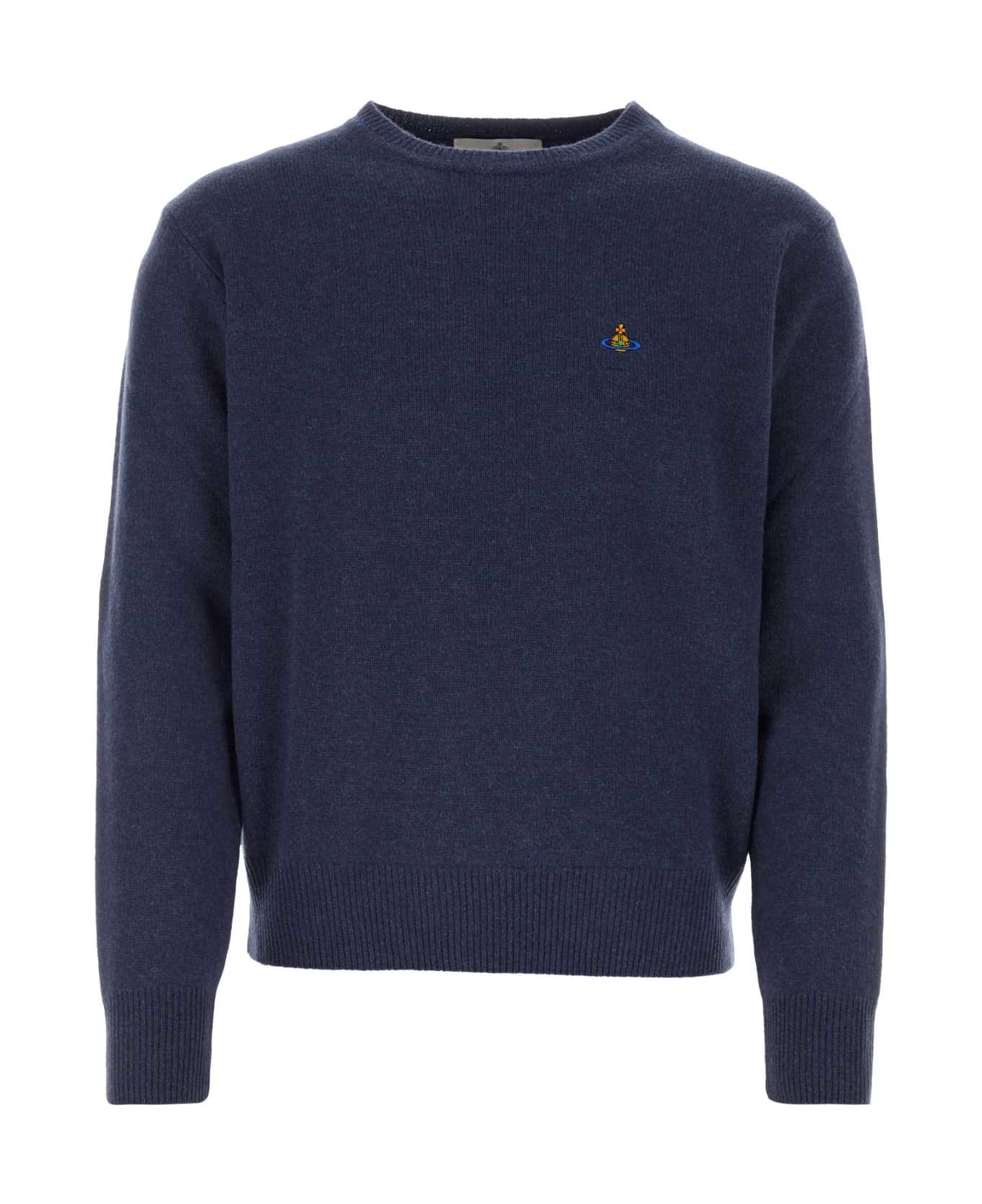 Vivienne Westwood Blue Wool Blend Alex Sweater - DENIM ニットウェア