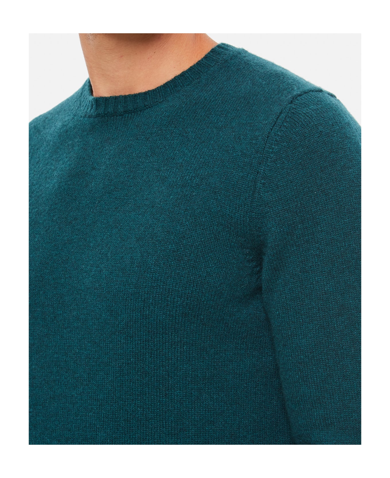 Drumohr Crewneck Cashmere Sweater - Green ニットウェア