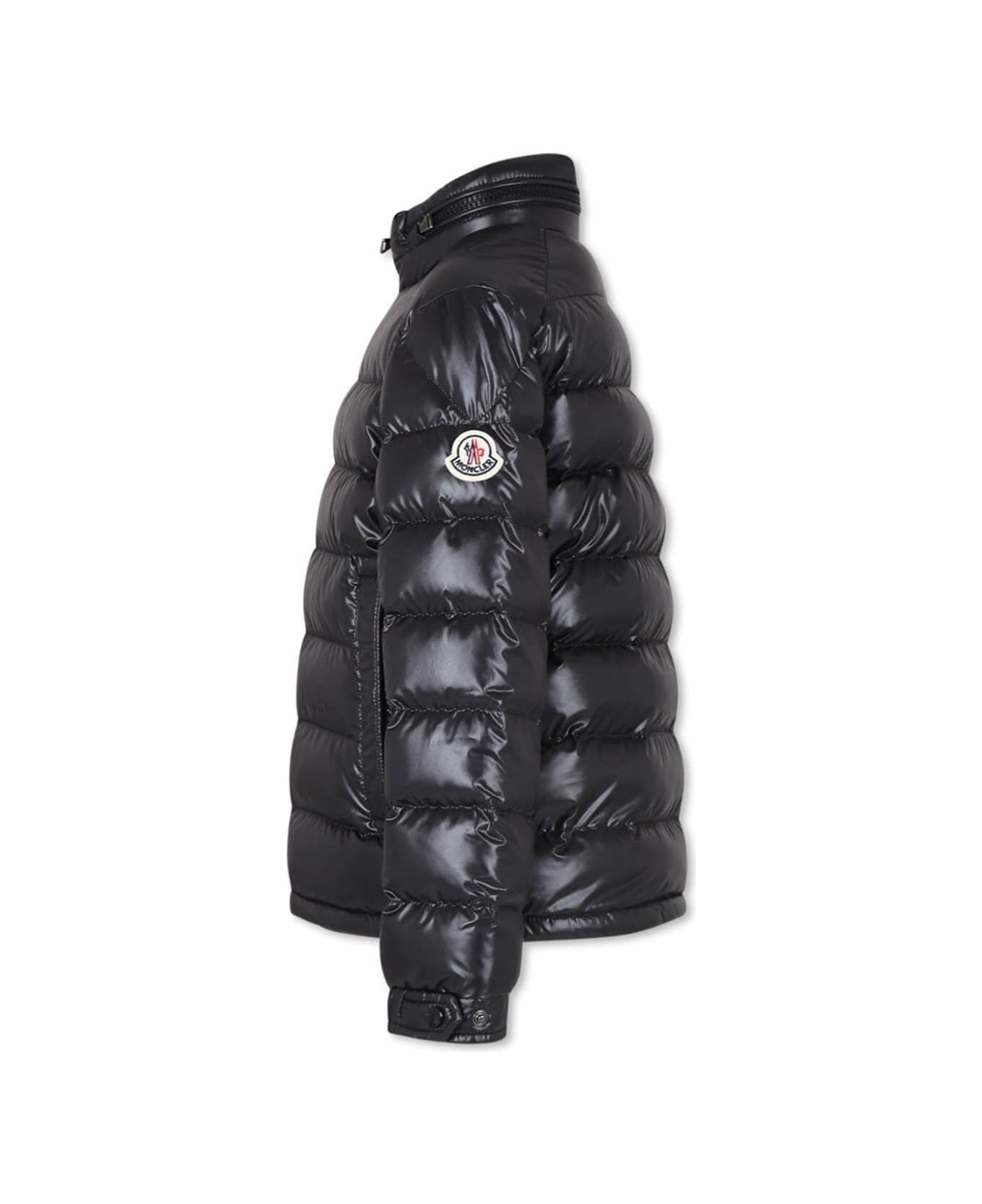 Moncler Jens Logo Patch High Neck Jacket - Black