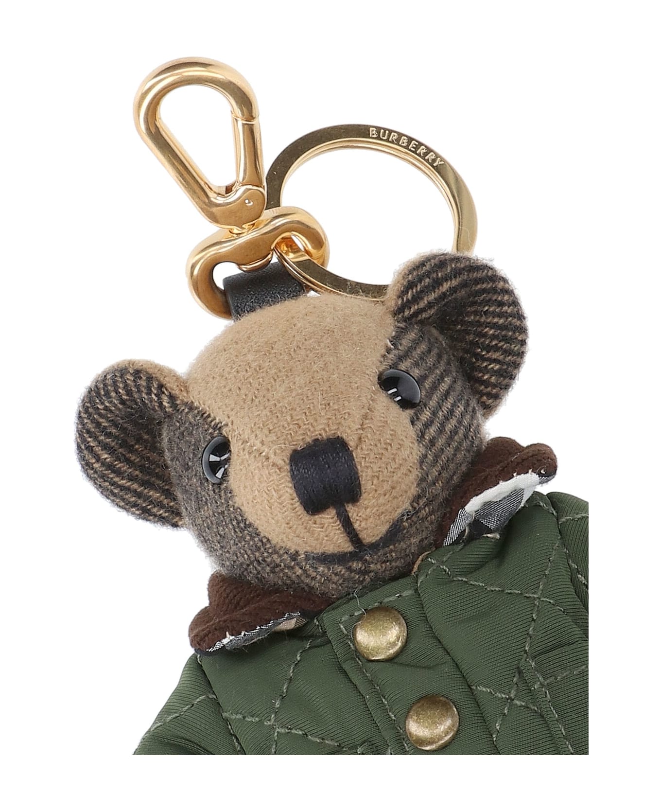 Burberry "thomas" Teddy Bear Keyring Charm - Green