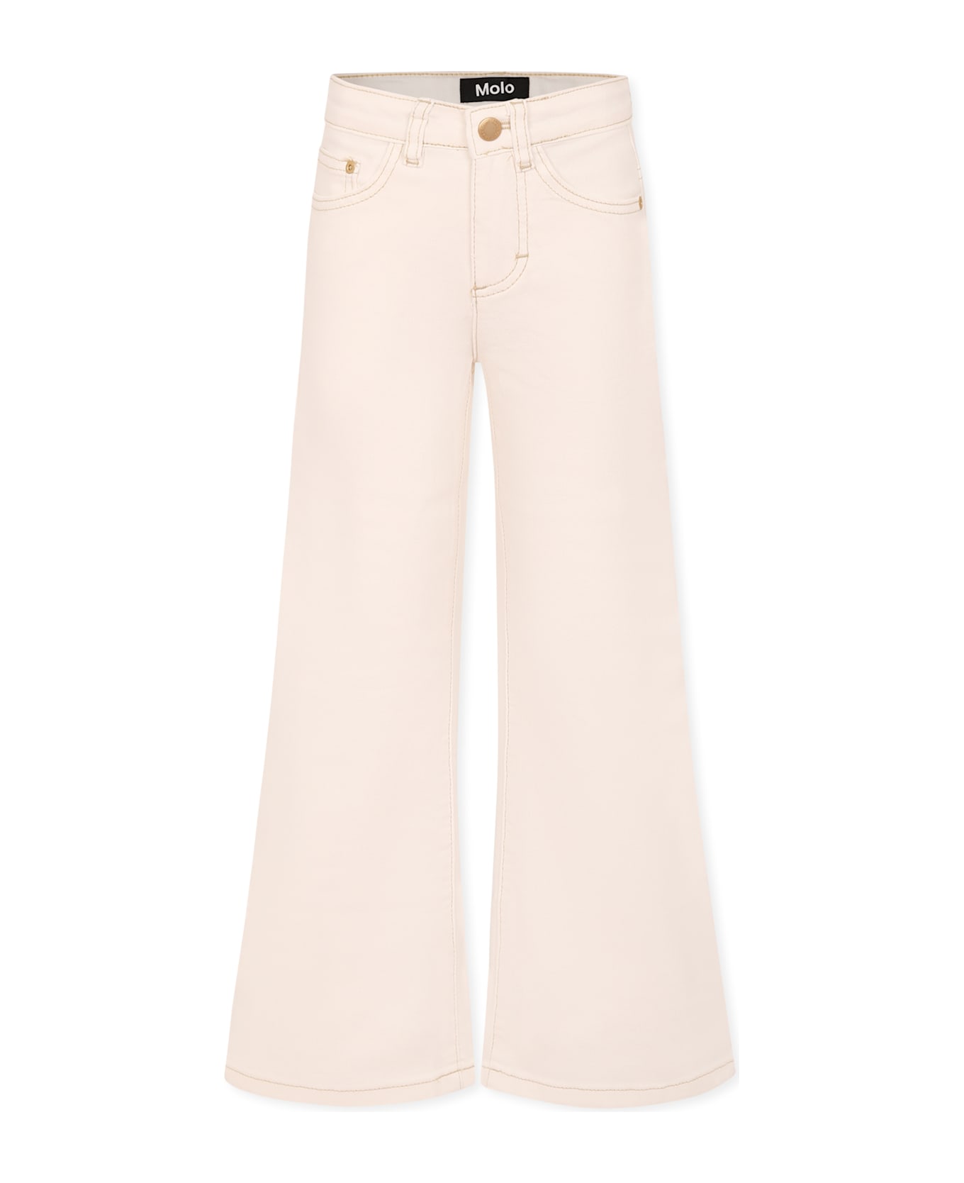 Molo White Jeans For Girl - White