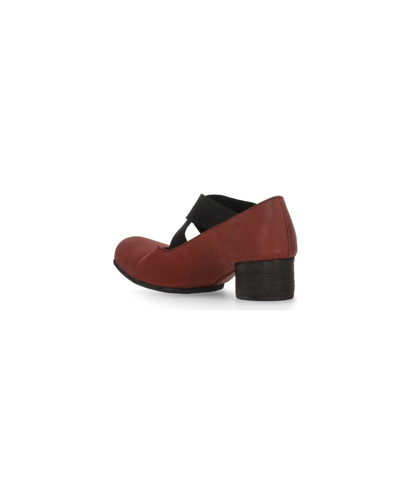 Uma Wang Leather Shoes With Heel - Bordeaux