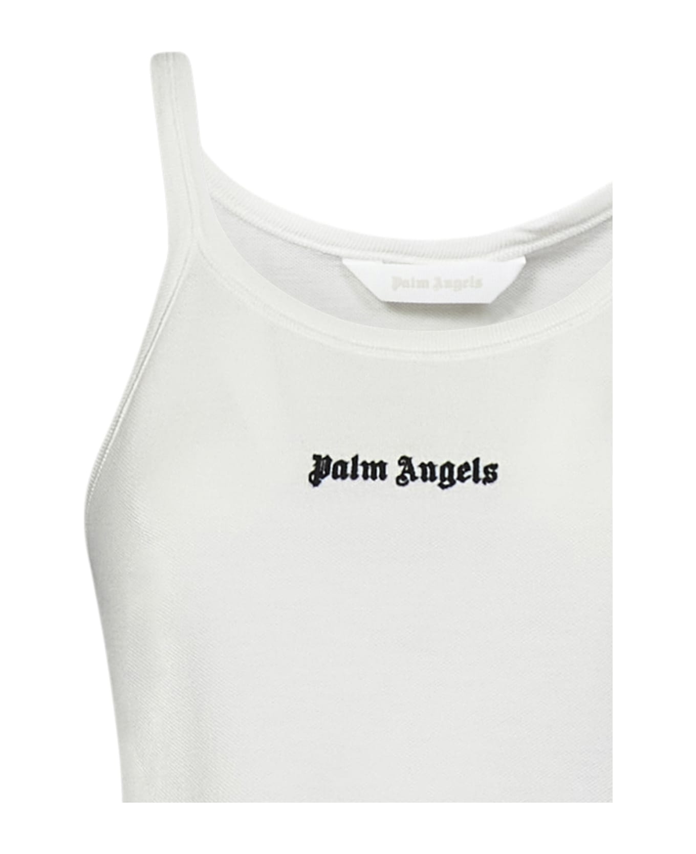 Palm Angels Classic Logo Tank Top - Off White Black