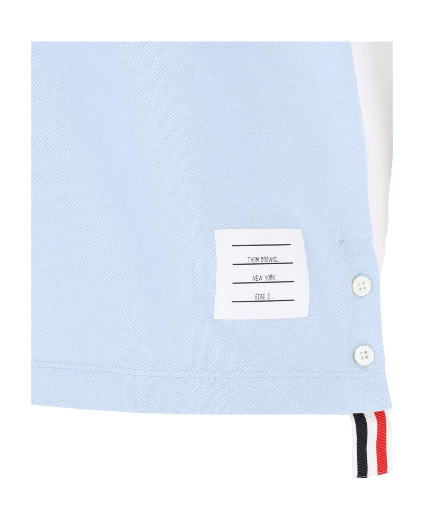 Thom Browne Color Block Polo Shirt - Light blue ポロシャツ