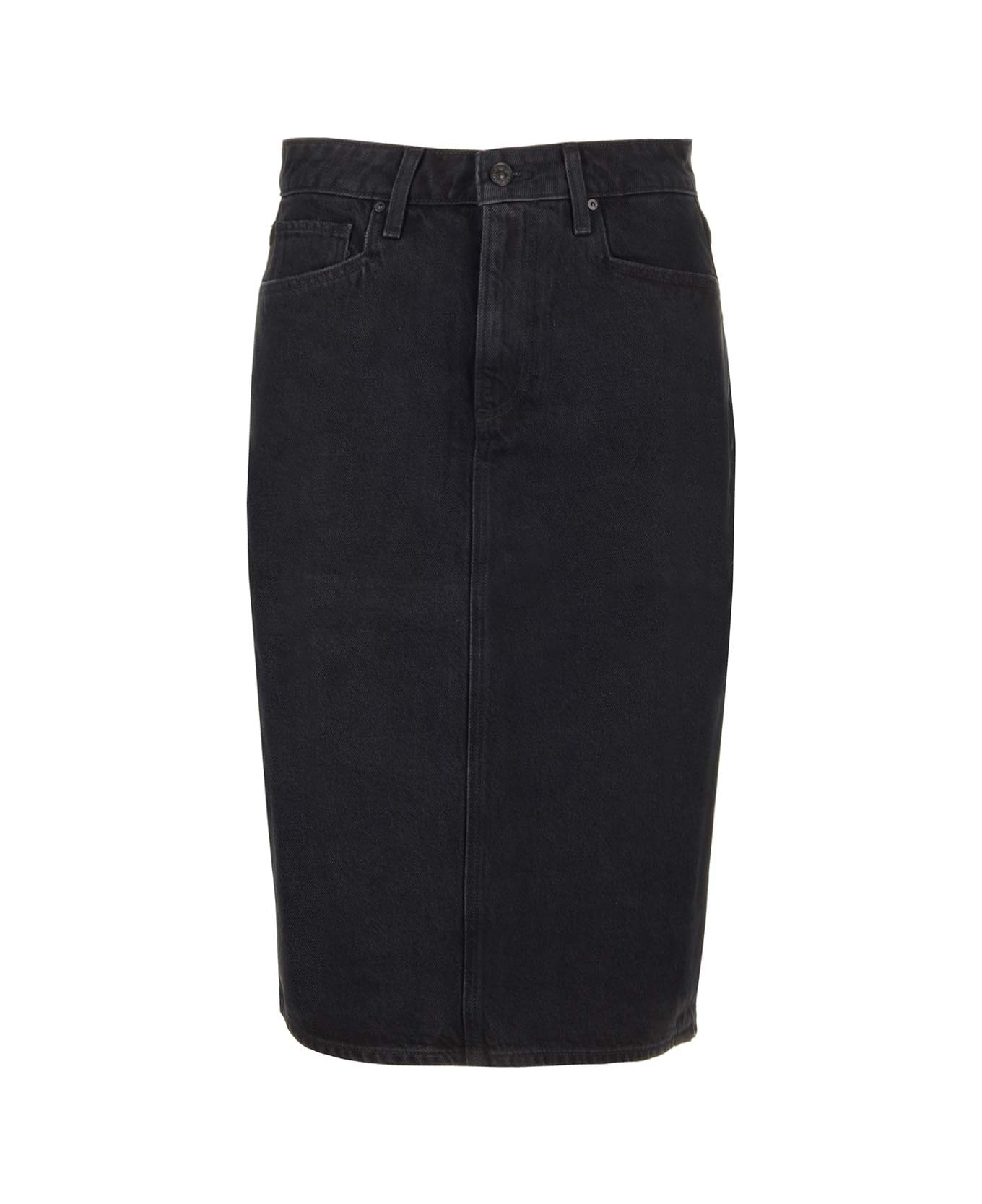Paige Denim Pencil Skirt - Black