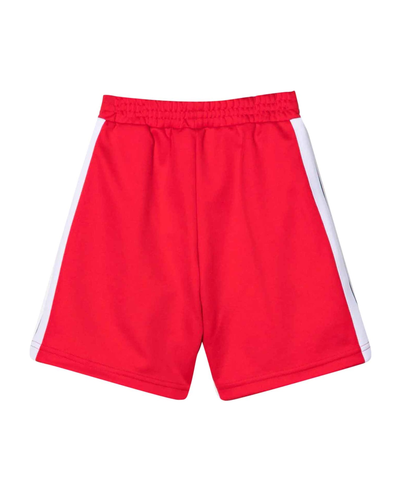 Palm Angels Red Shorts Boy - Rosso/bianco