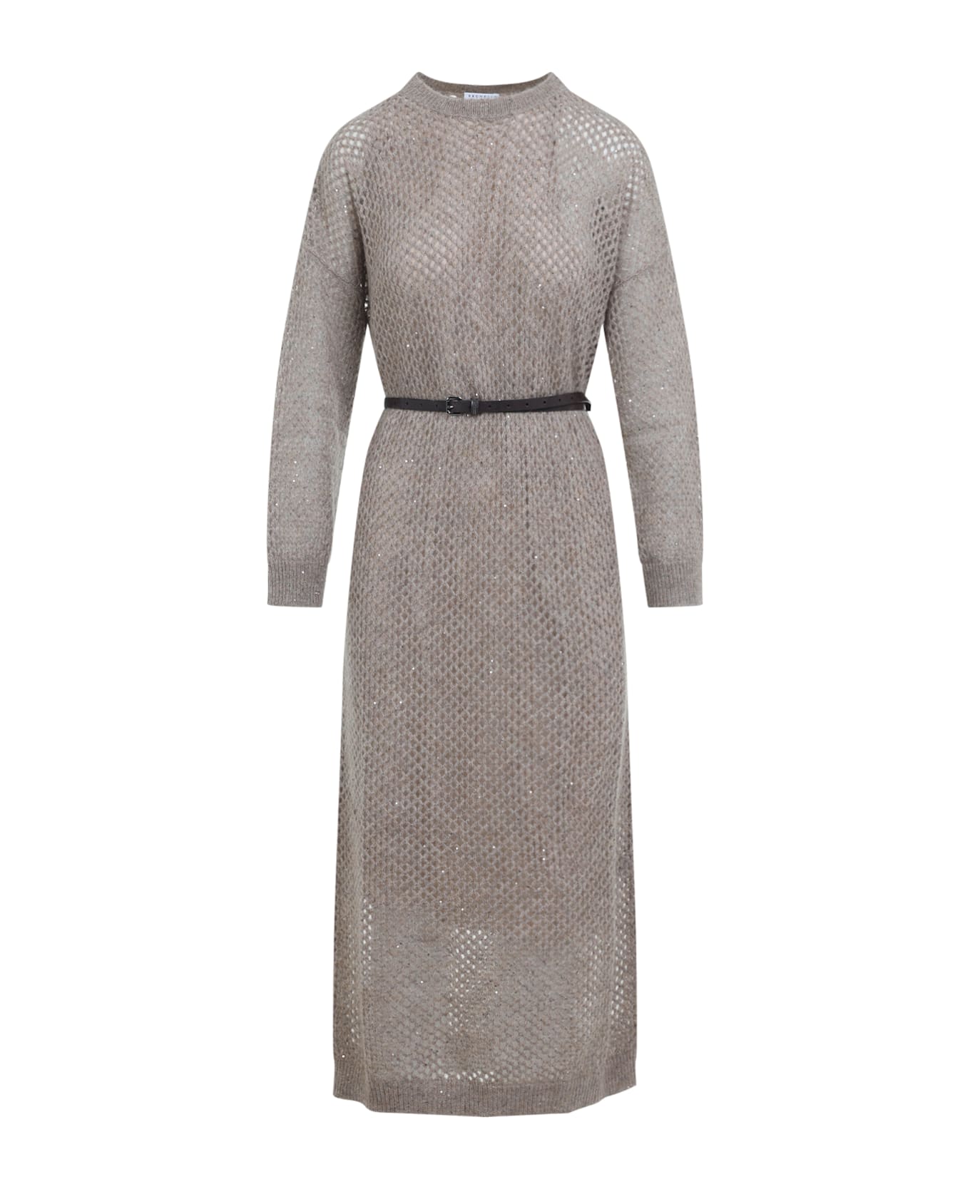 Brunello Cucinelli Knit Long Dress - Brown Caldo