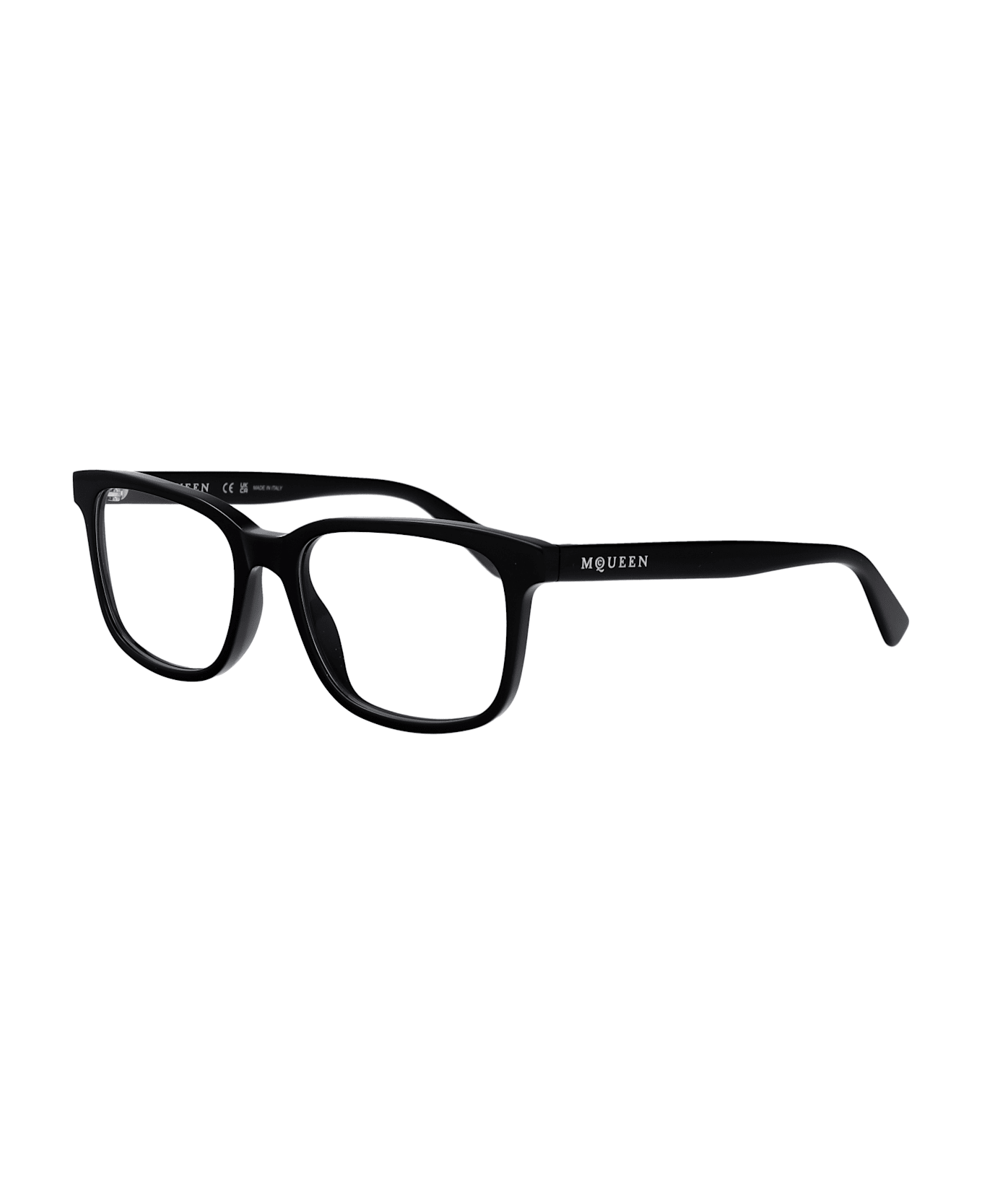 Alexander McQueen Eyewear Am0541o Glasses - BLACK-BLACK-TRANSPARENT