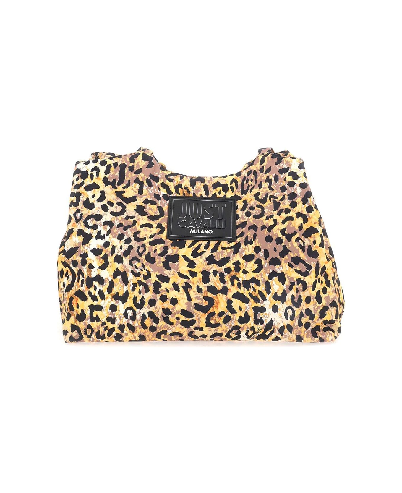 Just Cavalli Leopard Print Shoulder Bag - MultiColour トートバッグ