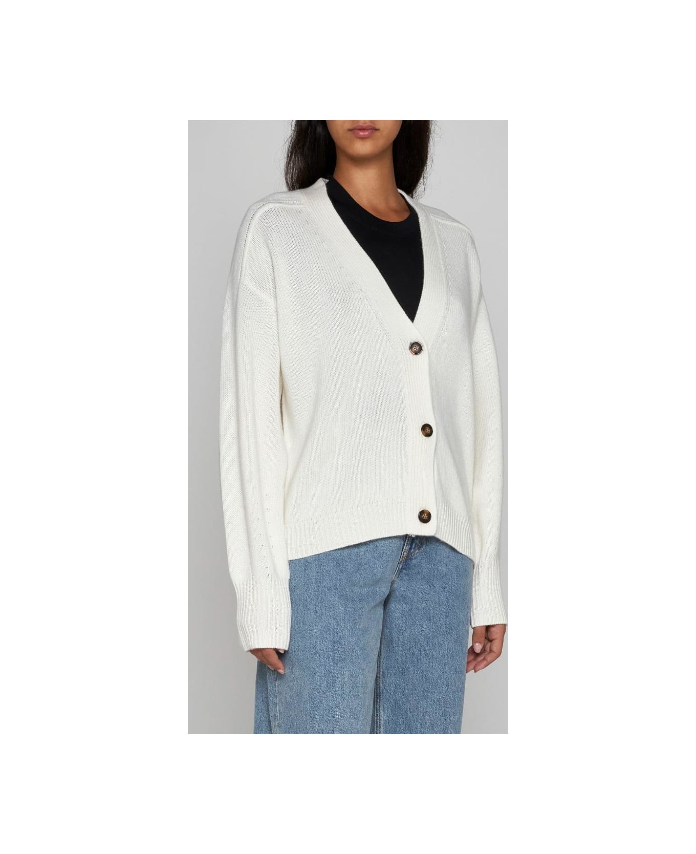 Loulou Studio Zanzibar Wool And Cashmere Cardigan - Ivory