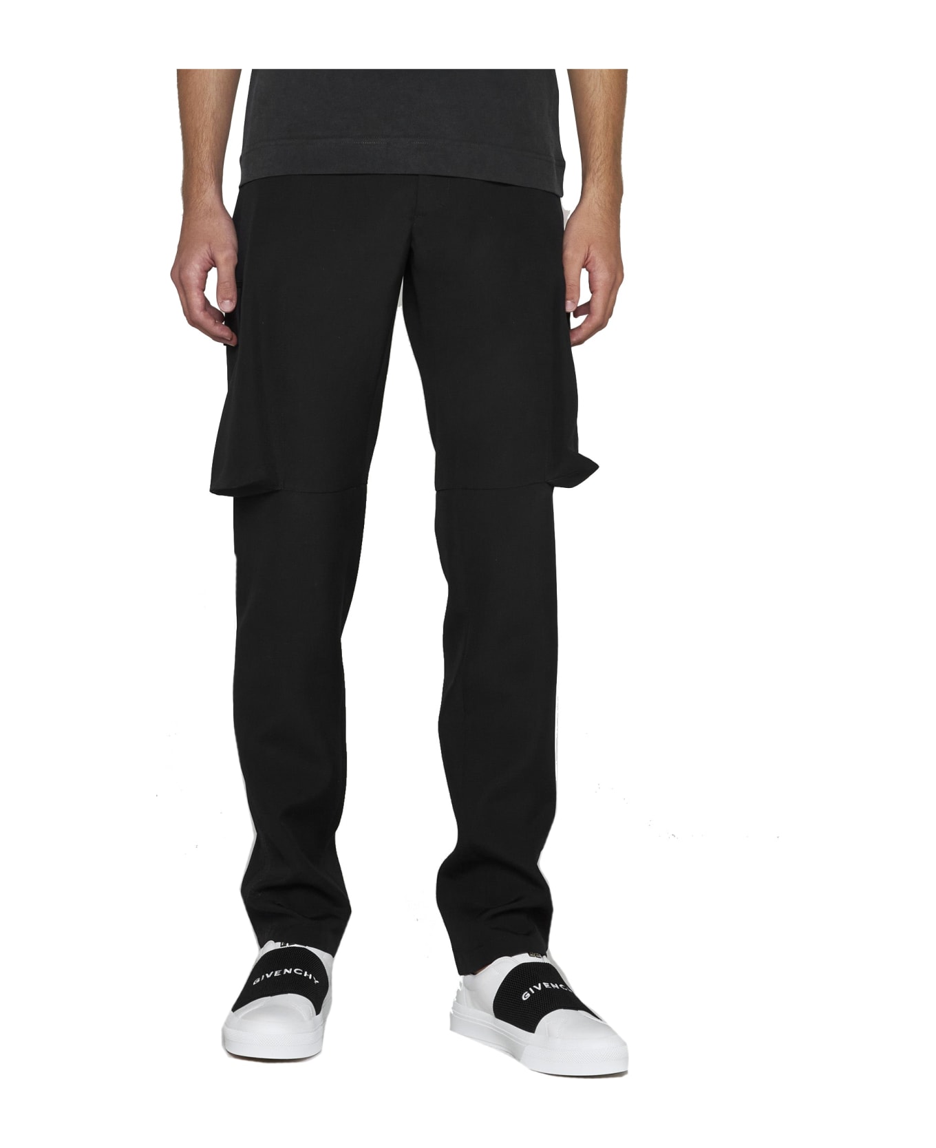 Givenchy Cargo Wool Trousers - Black ボトムス