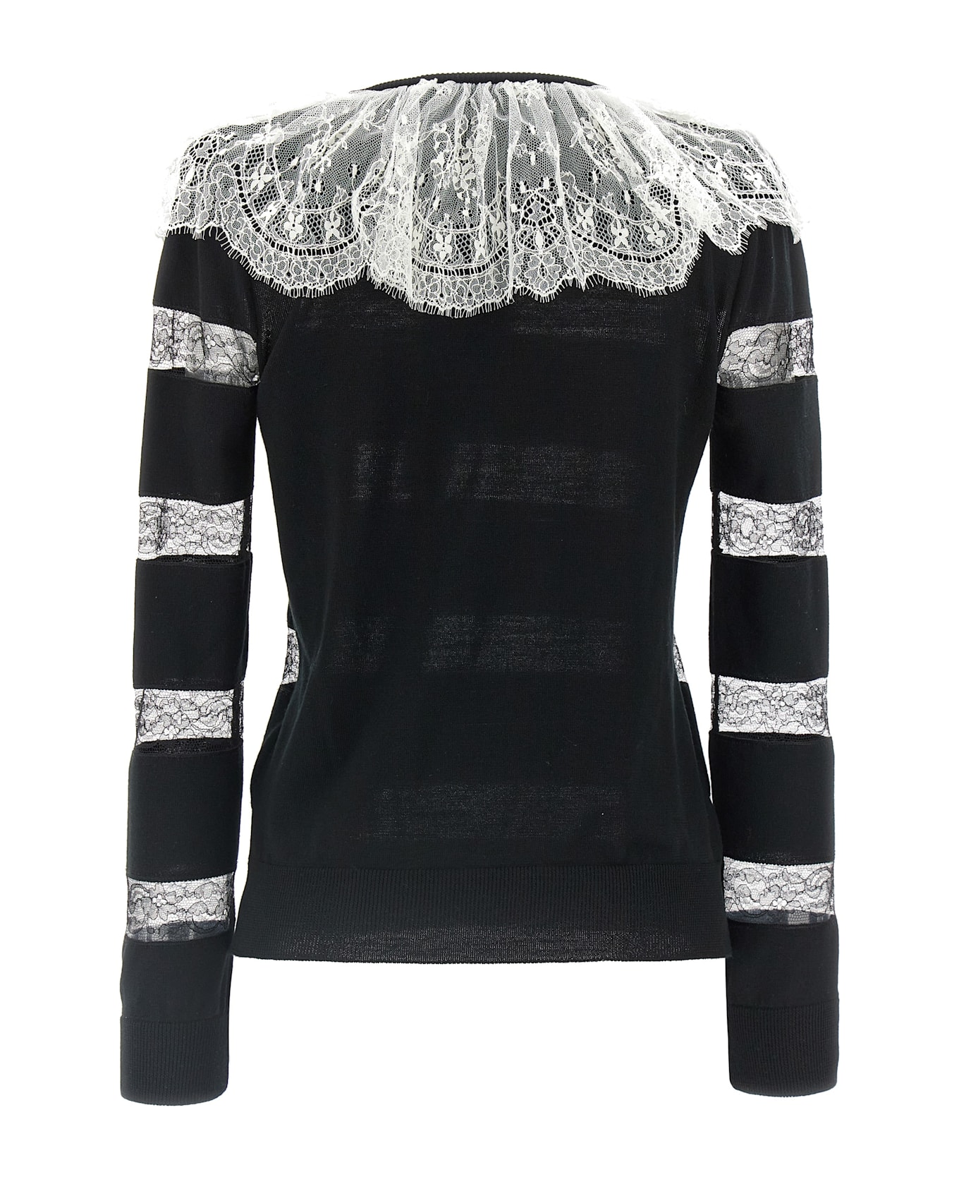 Valentino Garavani Lace Sweater - White/Black