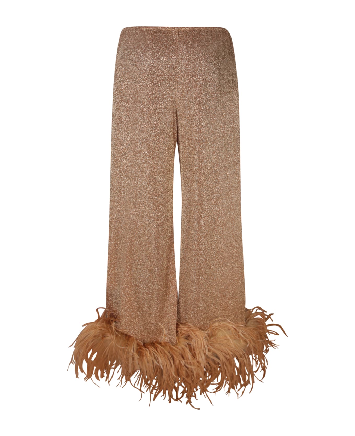 Oseree Lumiere Plumage Toffee Trousers - Brown