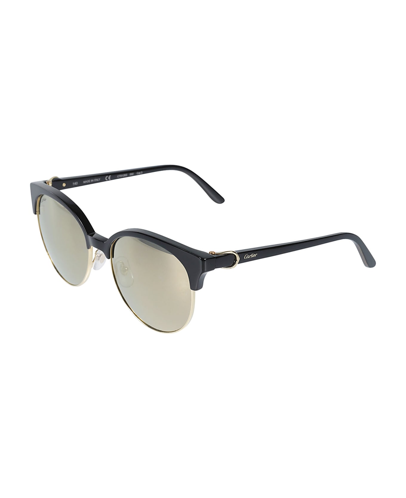 Cartier Eyewear Clubmaster Style Sunglasses - Black