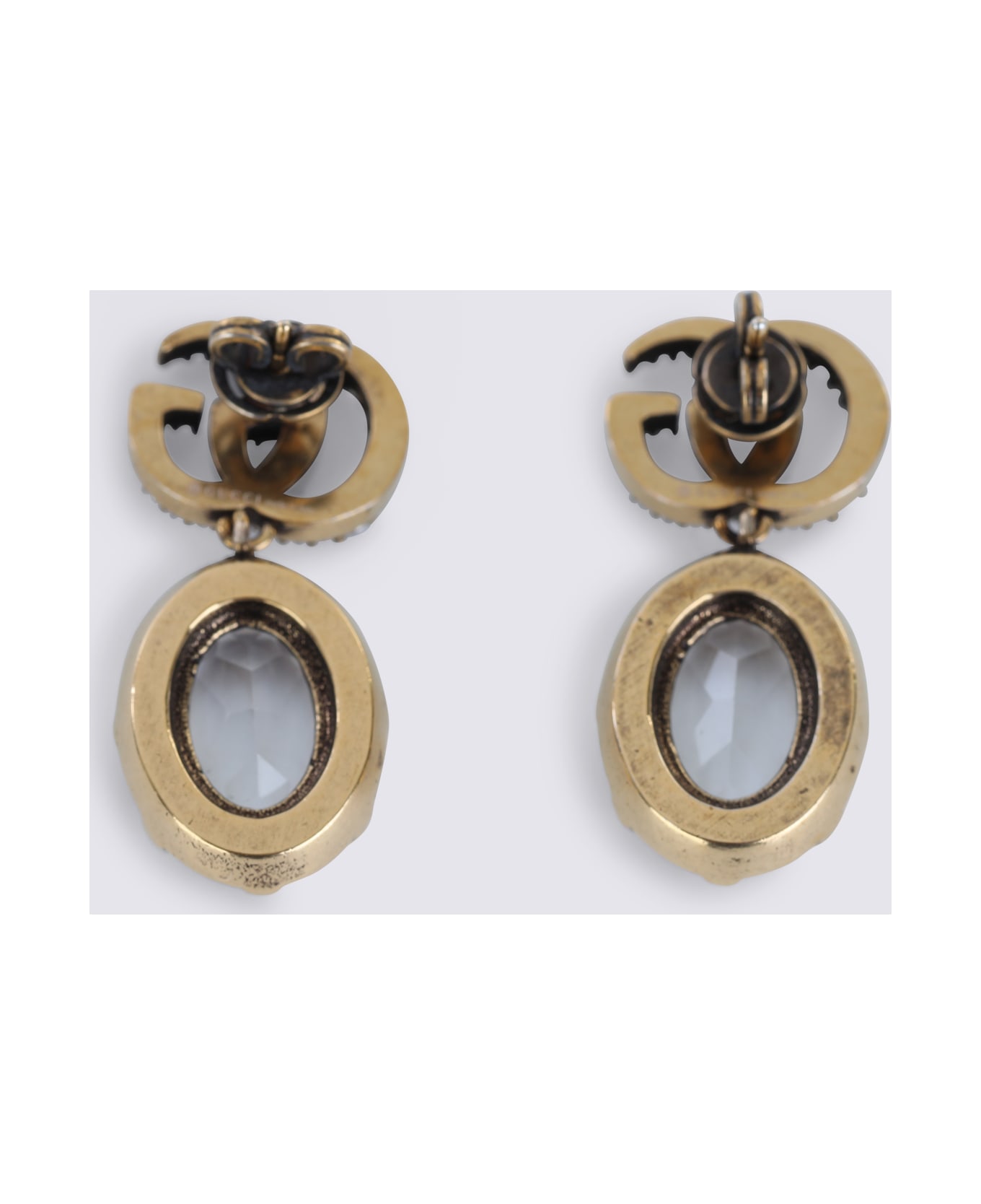 Gucci Gold Brass Earrings - CRYSTAL