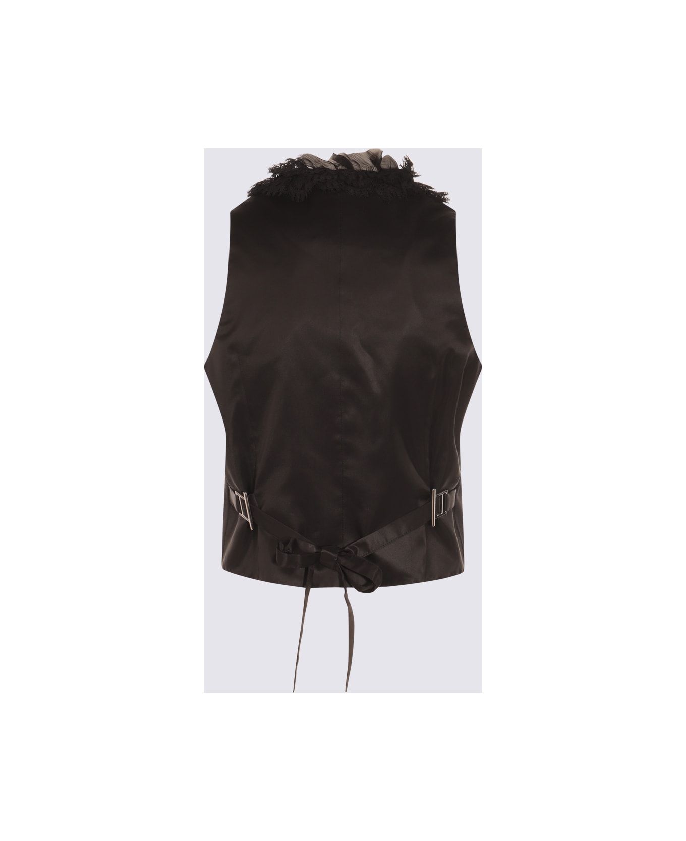 Alexander McQueen Black Wool Top - Black