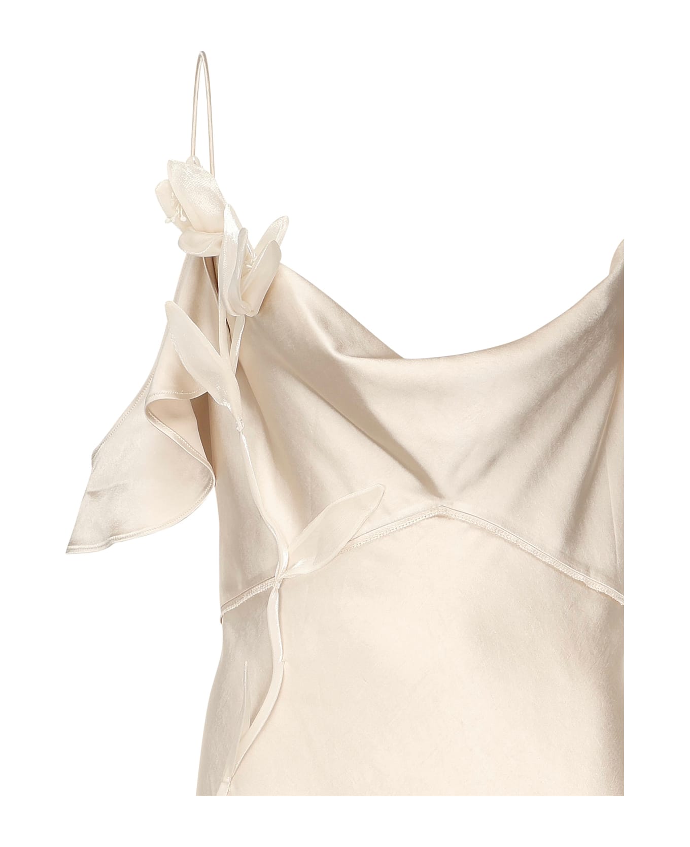 self-portrait Floral Mini Dress - Champagne