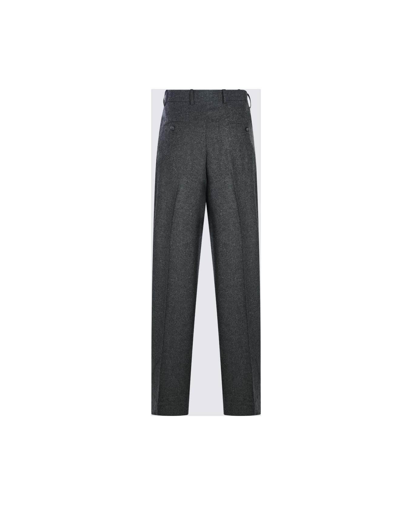 Totême Grey Viscose Pants - CHARCOAL MELANGE