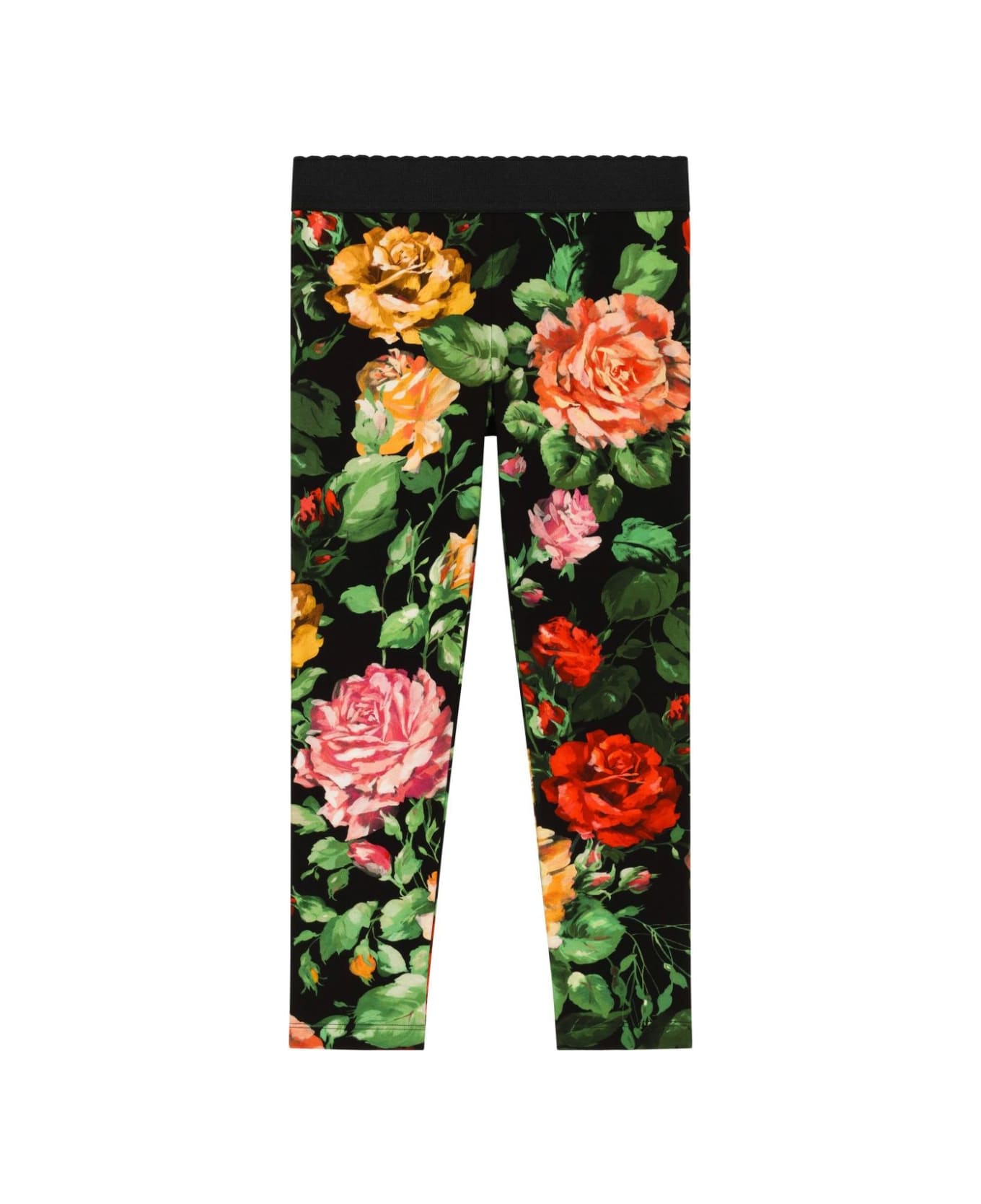 Dolce & Gabbana Leggings Con Stampa - Black