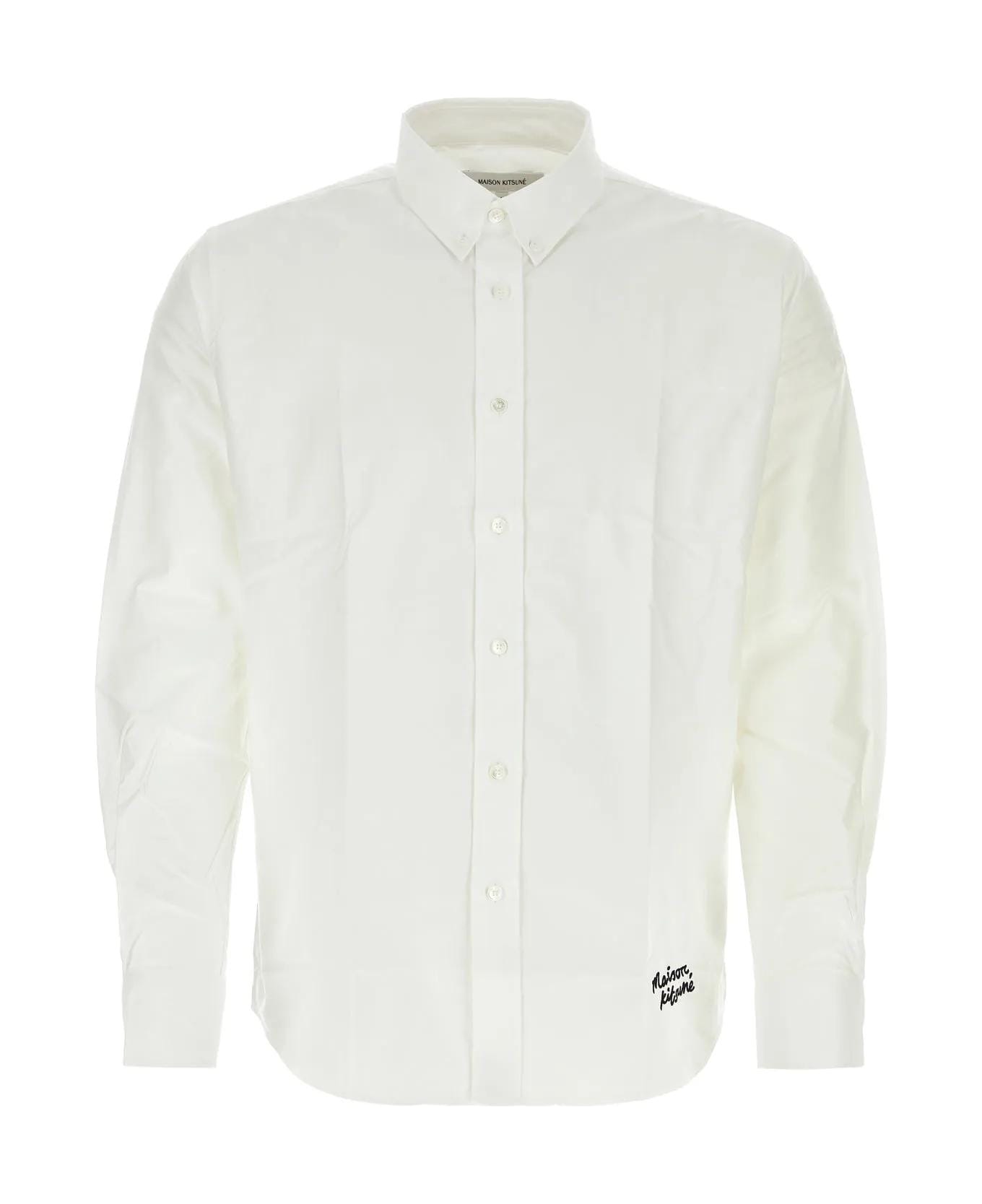 Maison Kitsuné White Cotton Shirt - P100 WHITE