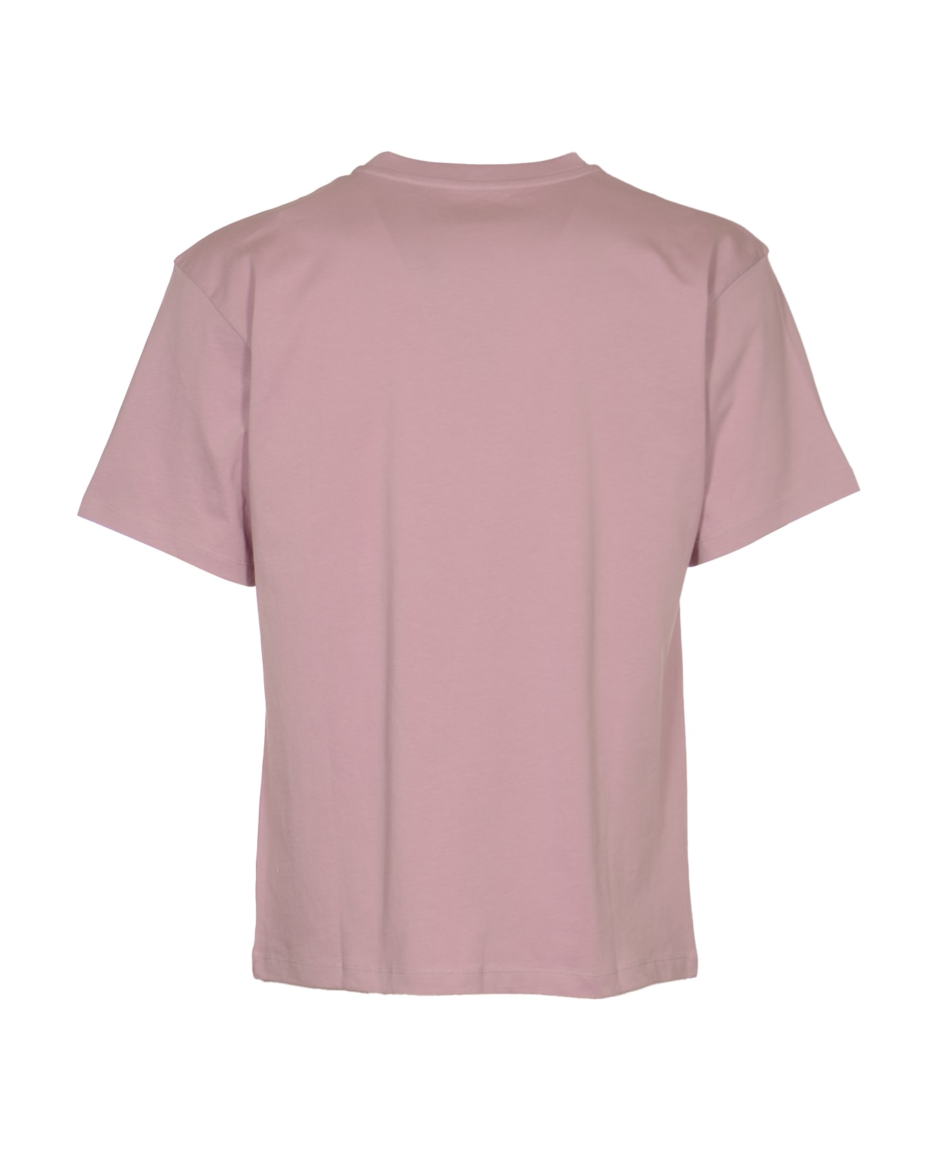 PACCBET Logo Print Round Neck T-shirt - Pink