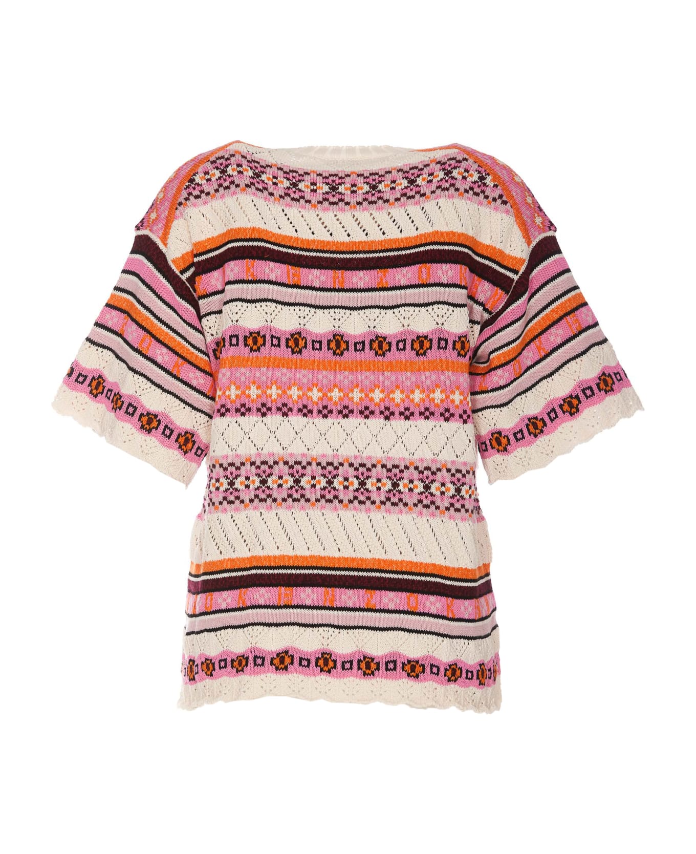 Kenzo Rose Cotton Sweater - ROSE MULTI ニットウェア