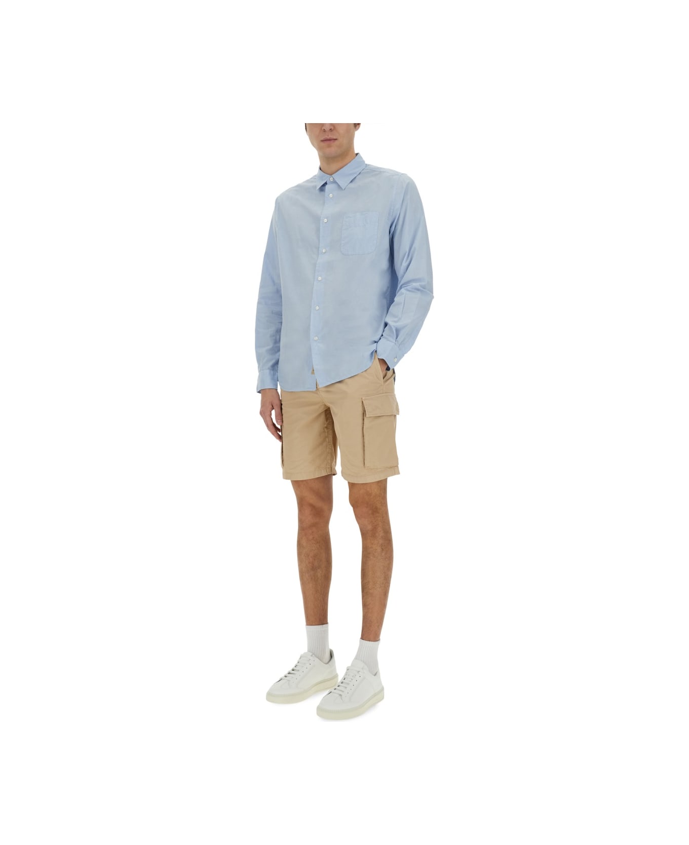 Woolrich Poplin Shirt - BABY BLUE