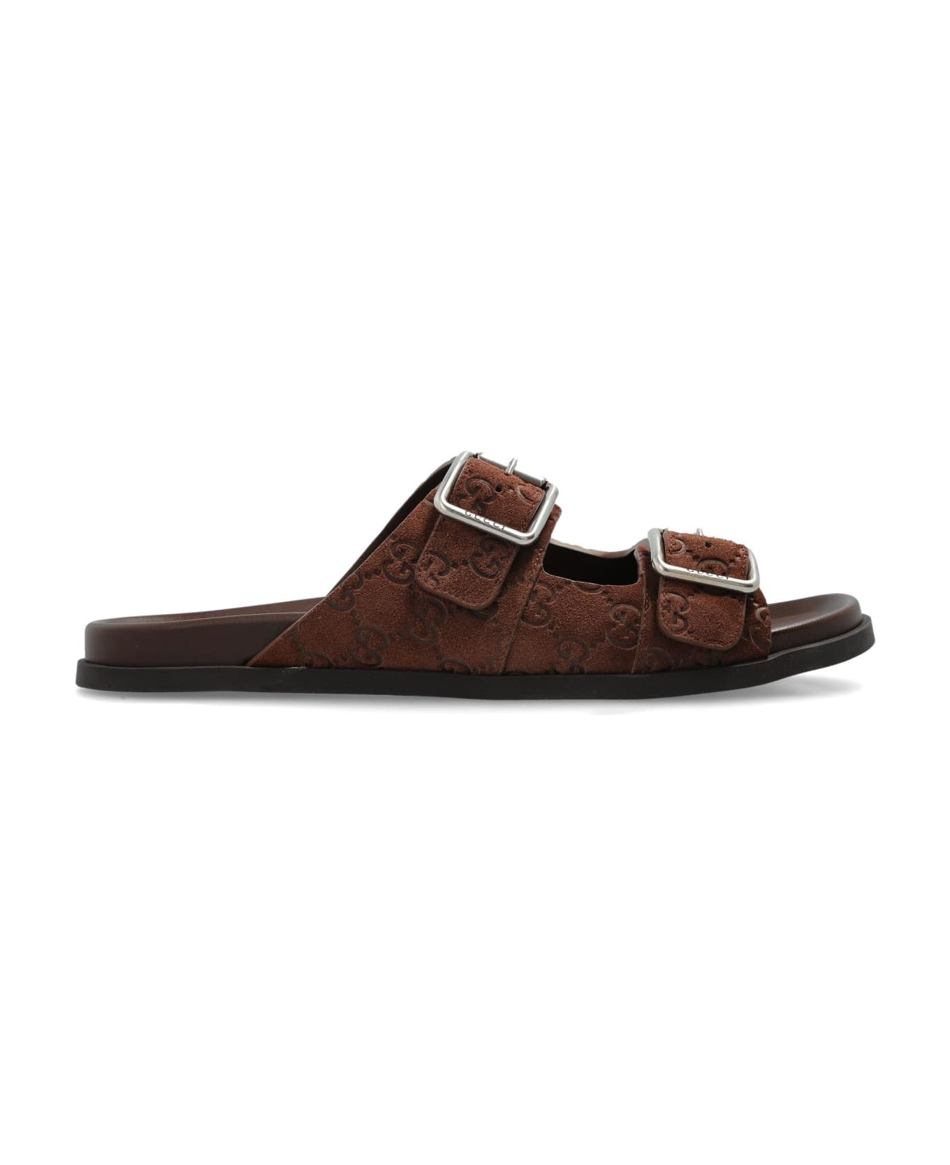 Gucci Suede Slides - BROWN