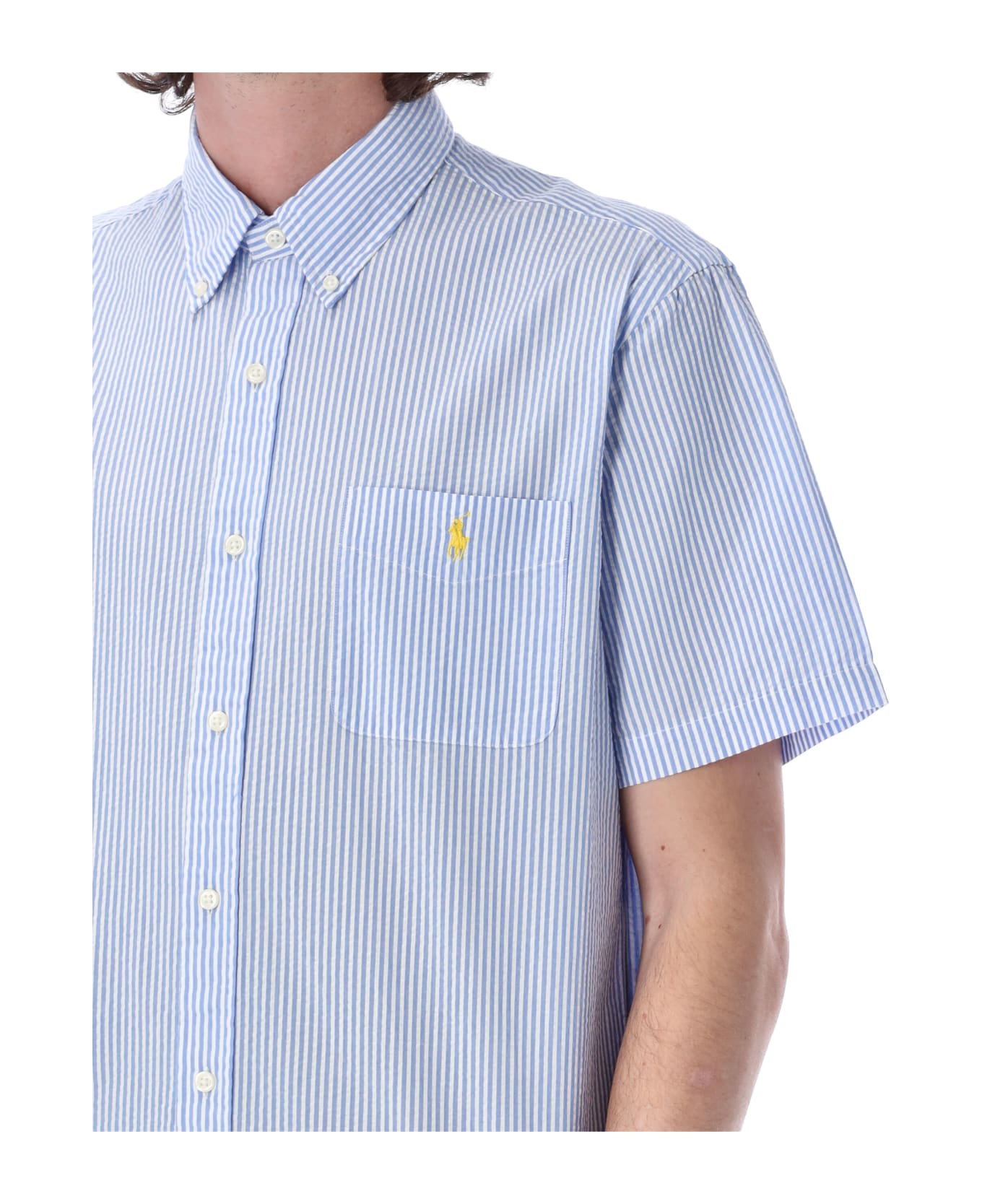 Ralph Lauren Wrinkle S/s Shirt - 2604A BLUE/WHITE