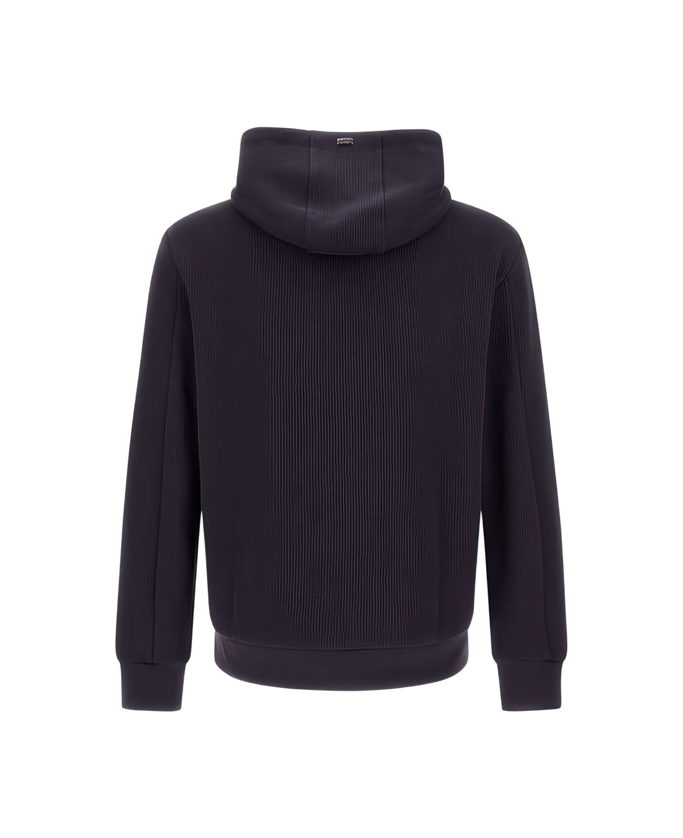 Herno Navy Blue Ribbed Sweatshirt - Blue