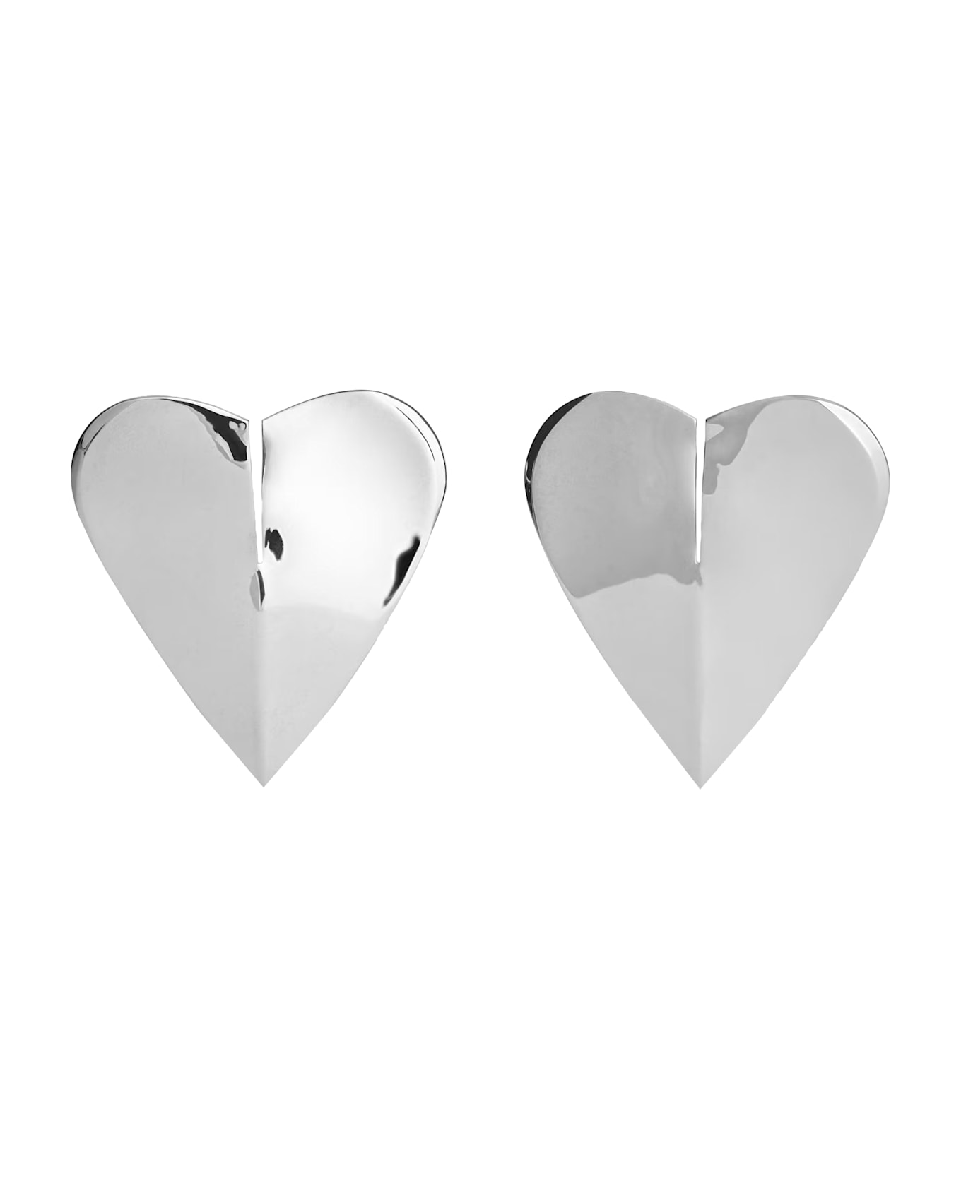 Alaia Le Coeur Torn Earrings - Silver