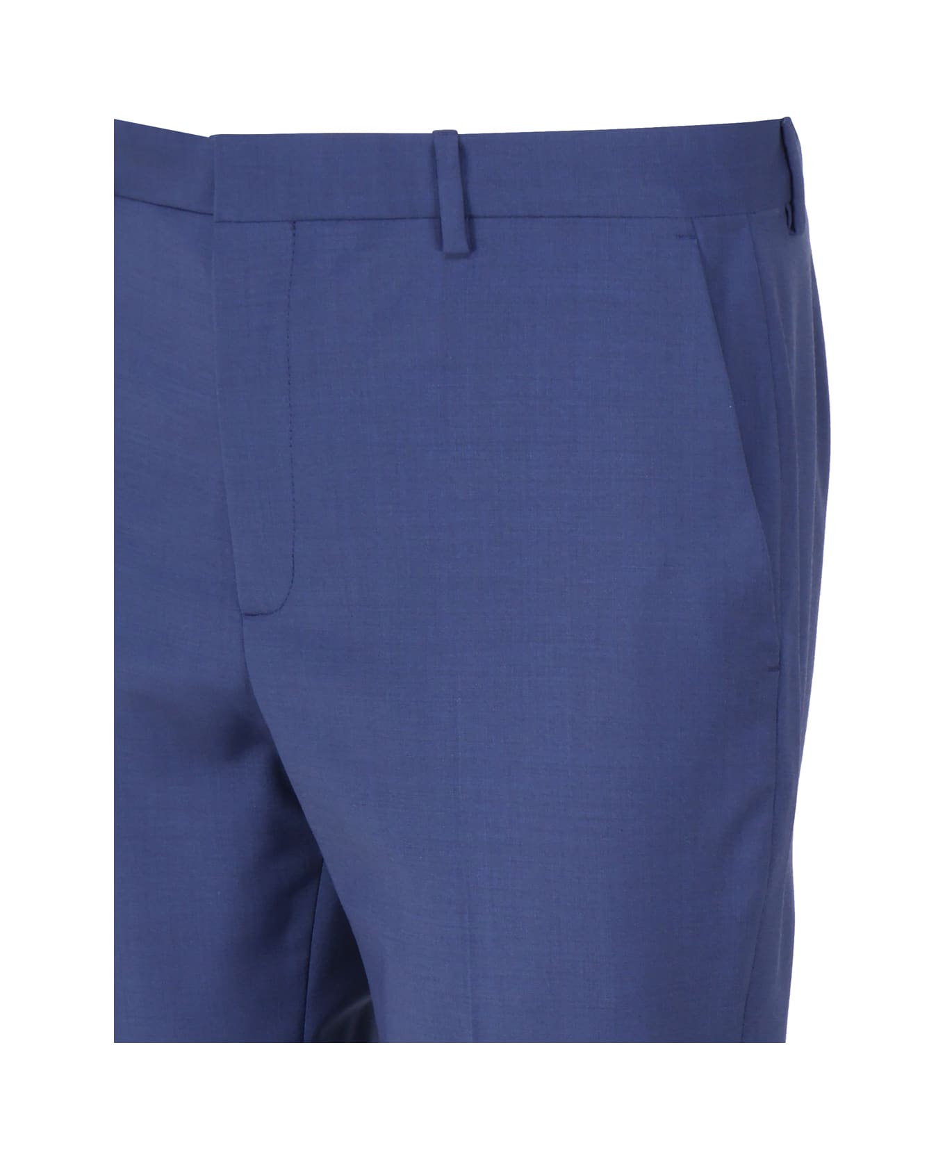 Calvin Klein Elegant Wool Blended Trousers - Slate blue ボトムス