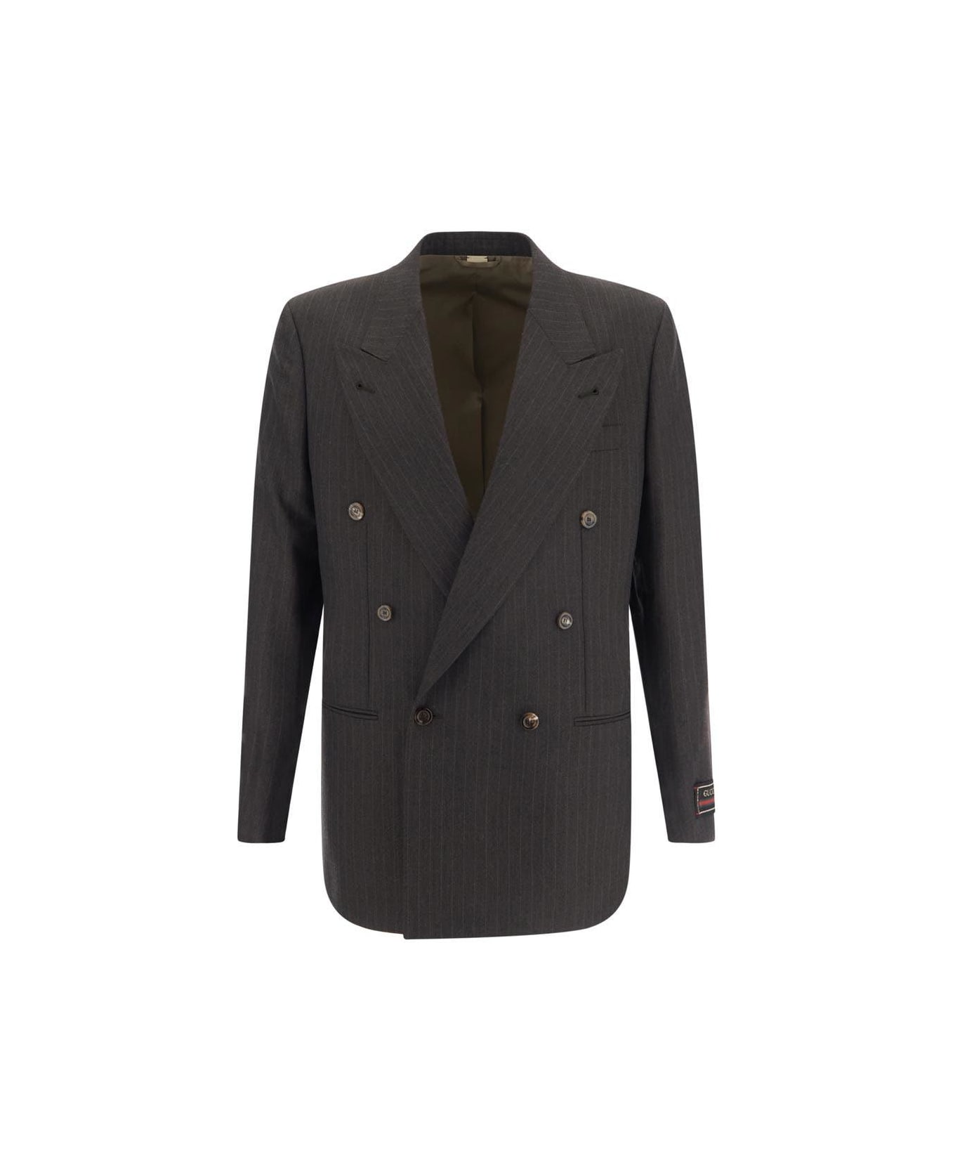 Gucci Double Breasted Jacket - BROWN