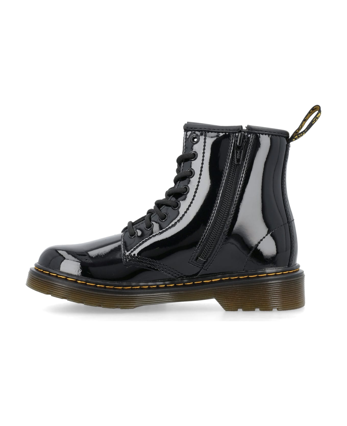 Dr. Martens Kid - Patent Boots - BLACK