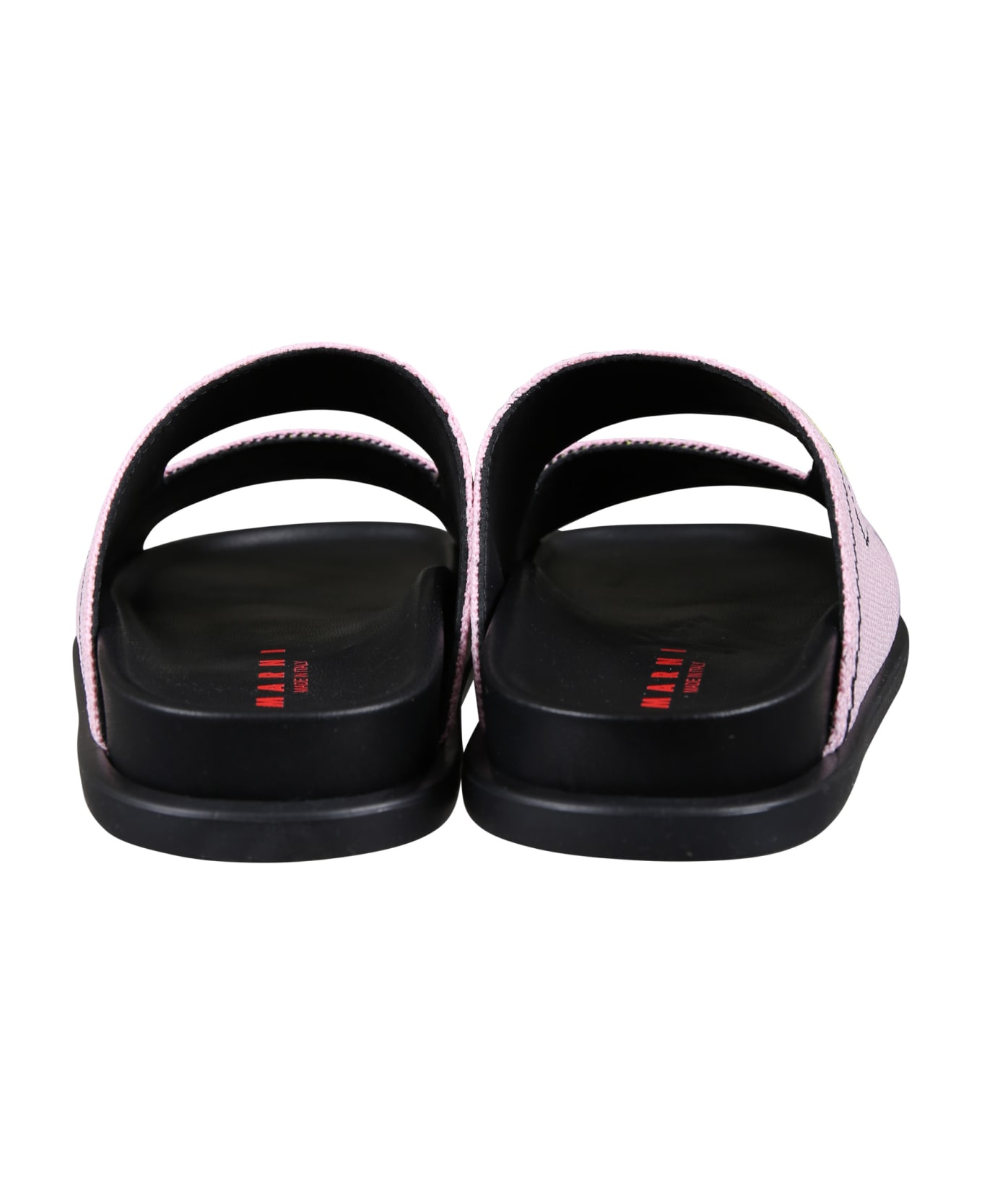 Marni Pink Slippers For Girl - Pink