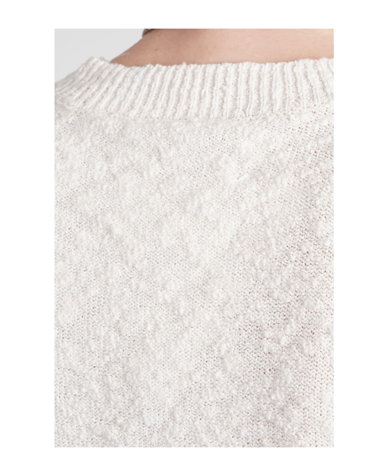Maison Margiela Knitwear In White Cotton - white フリース