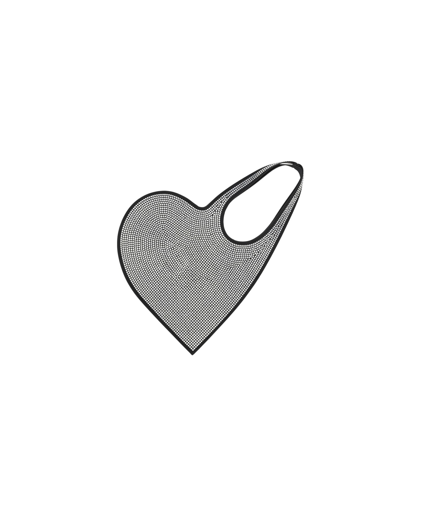 Coperni Mini Heart Totte Bag - BLACK/SILVER