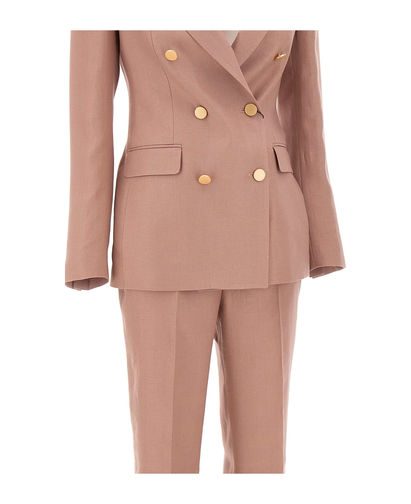 Tagliatore "parigi" Linen Two-piece Suit - PINK ボトムス