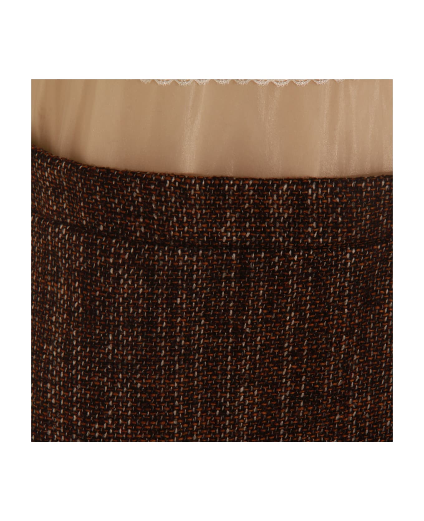 Fendi Beige Cotton Dress - RUST