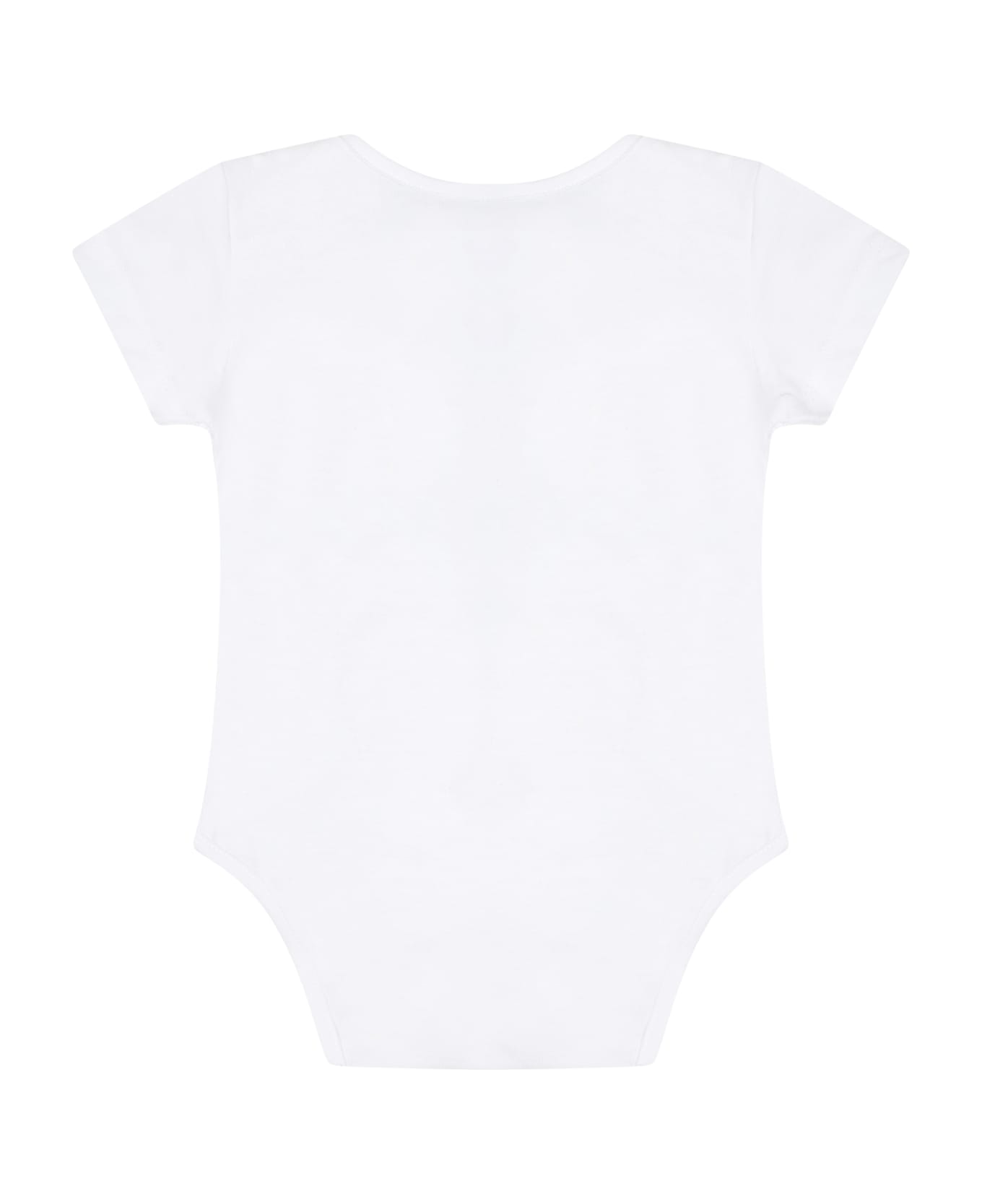Moschino White Body For Baby Kids With Logo - White