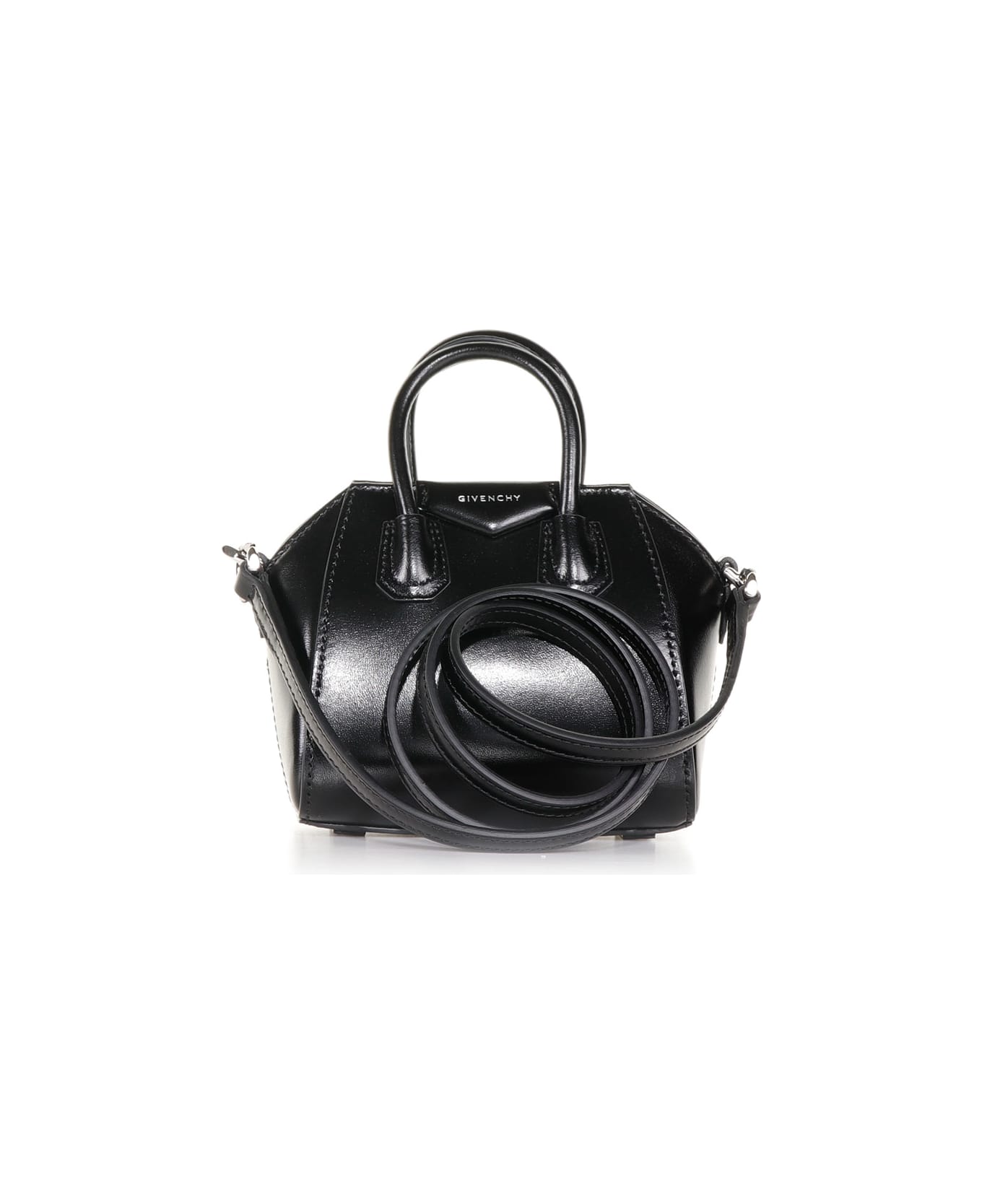 Givenchy Micro Antigona Bag In Leather - BLACK