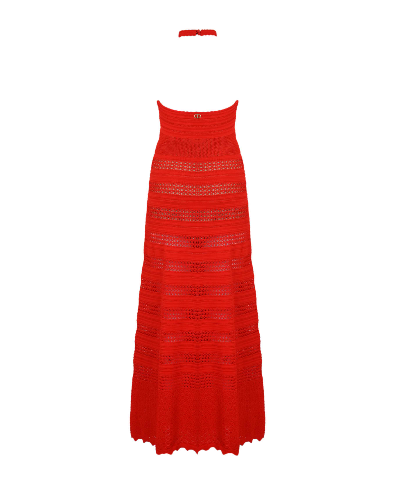 TwinSet Long Knitted Dress - Corallo